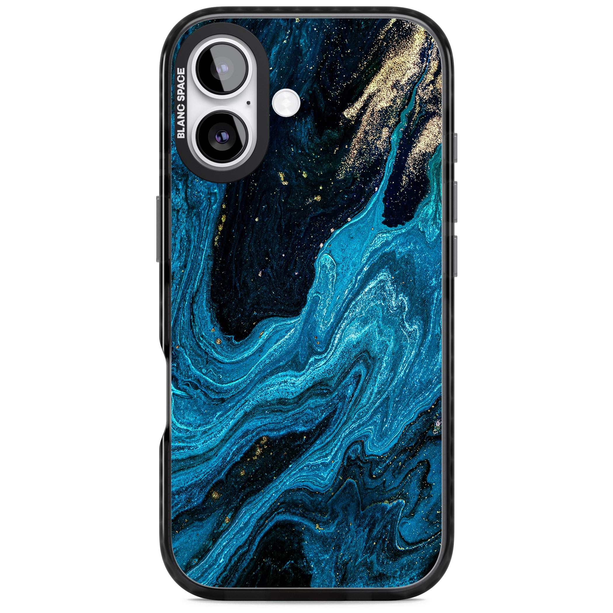Saphire Lagoon iPhone 17 Impact Pro Black Phone Case