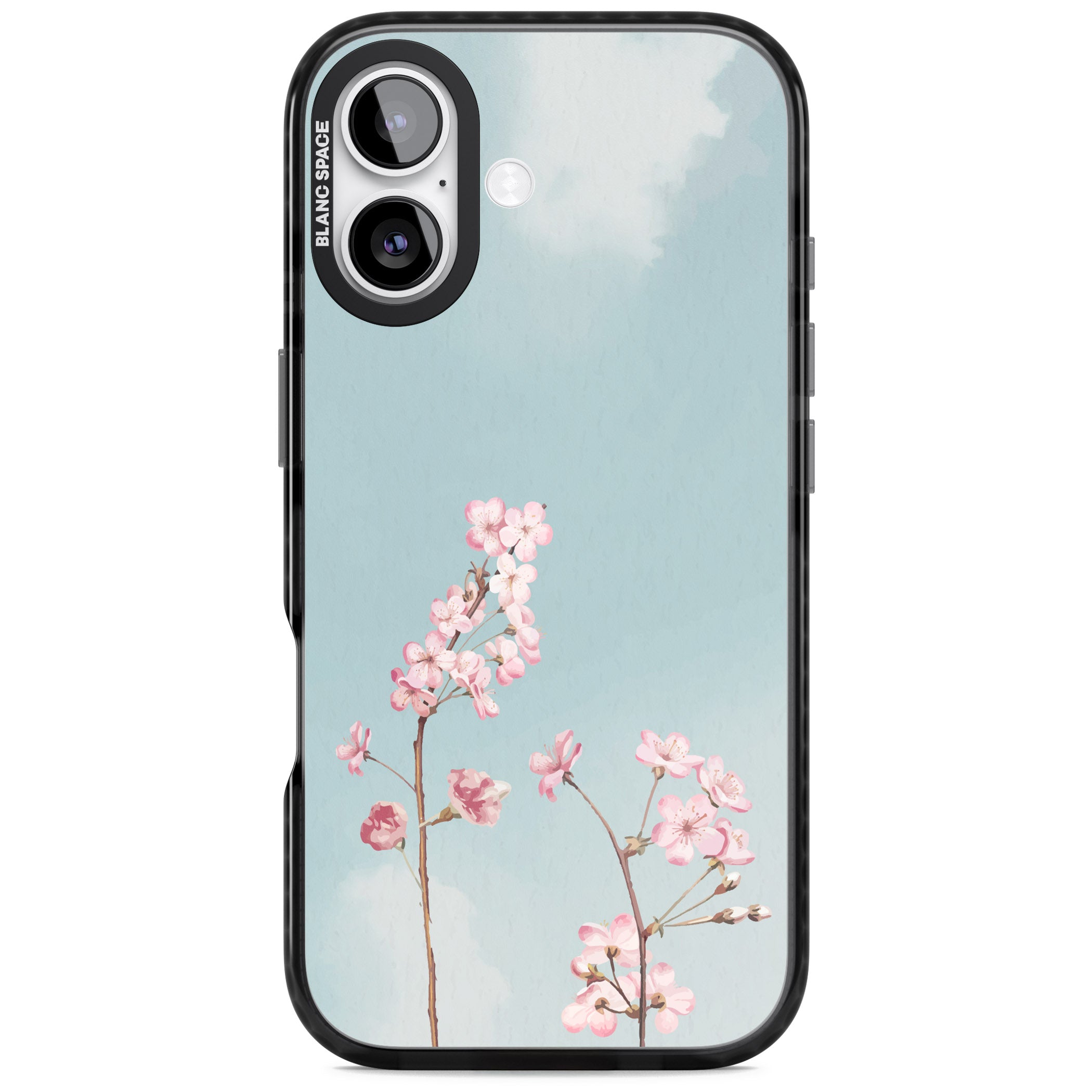 Blossom Flower Sky iPhone 17 Impact Pro Black Phone Case