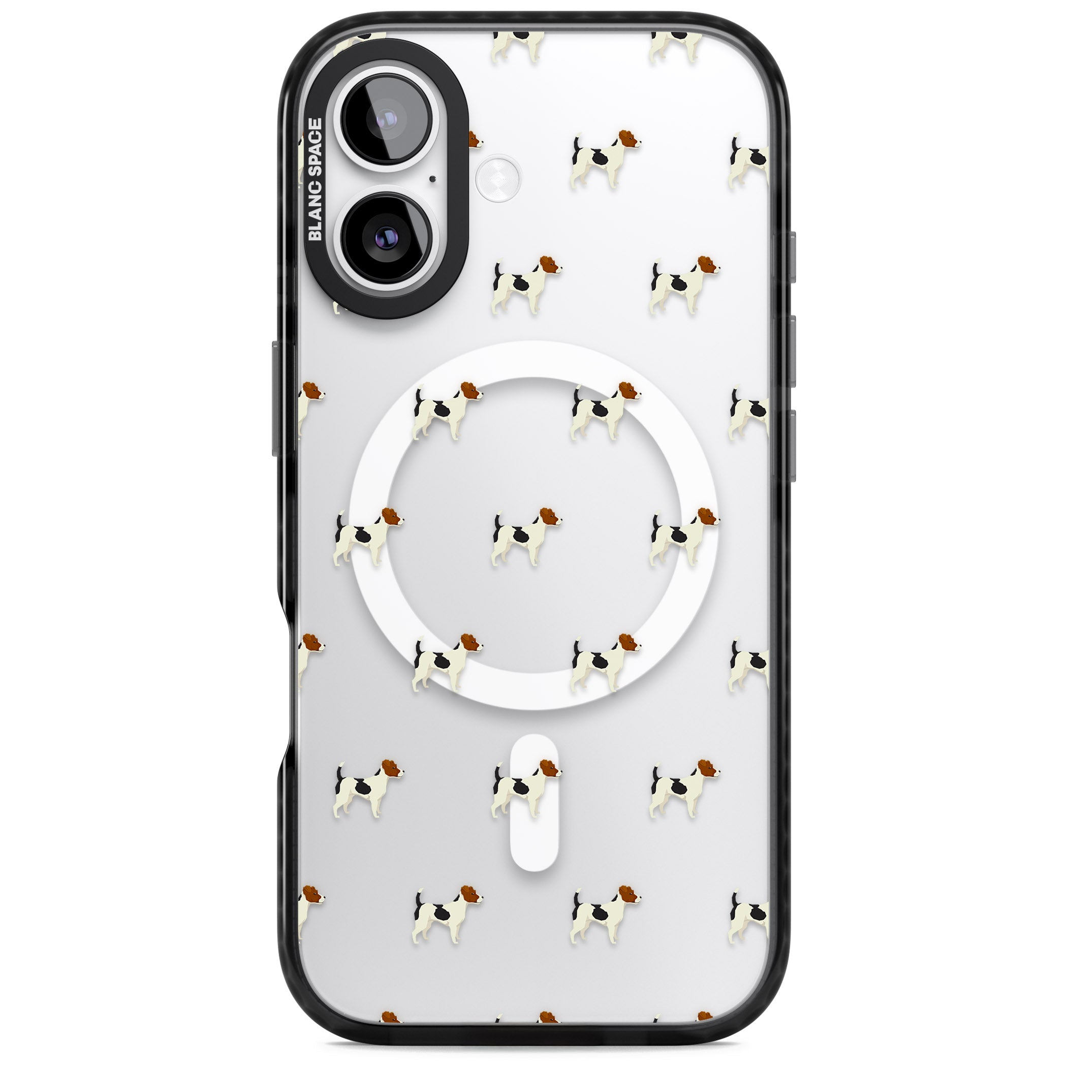 Jack Russell Terrier Pattern iPhone 17 Impact Pro Black Phone Case