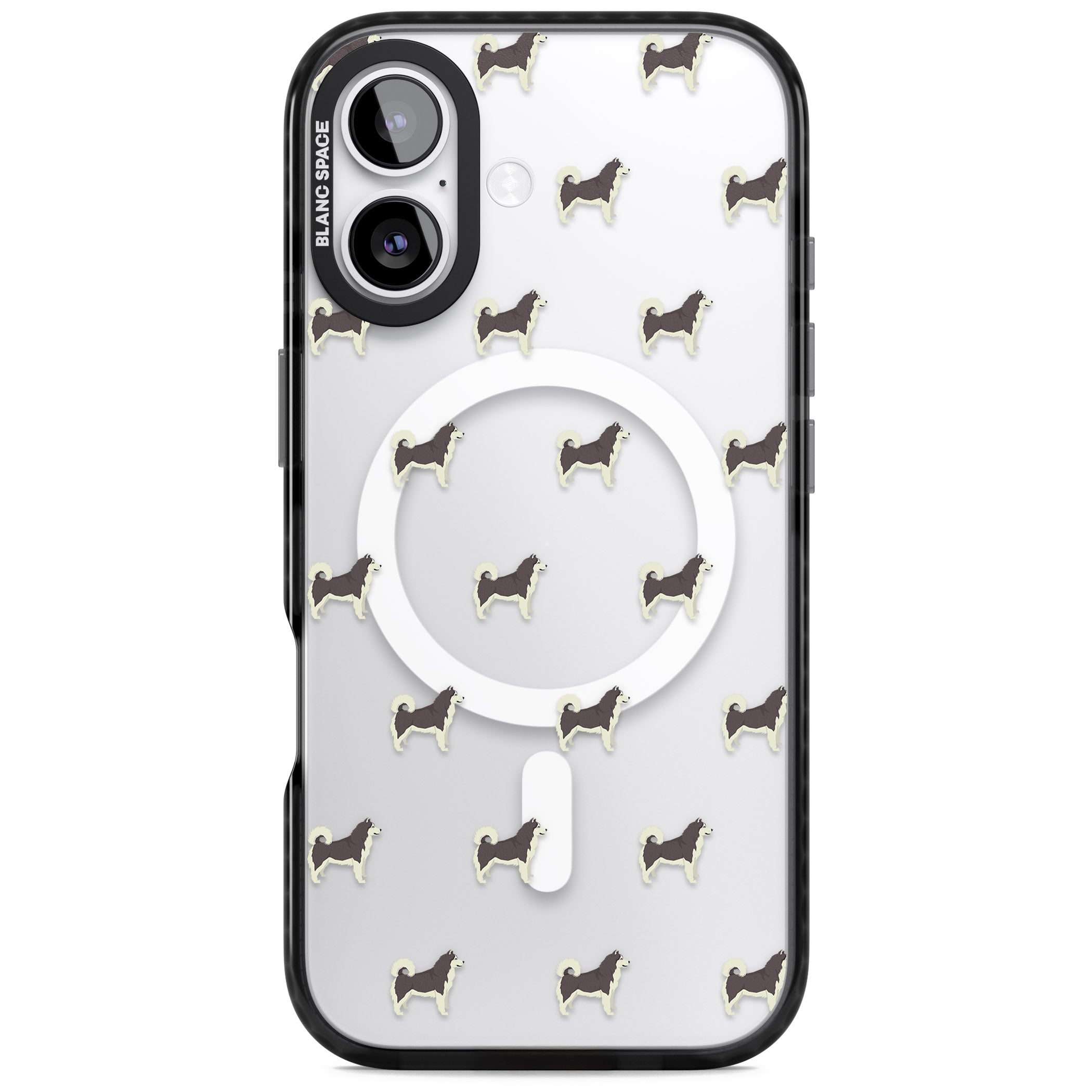 Alaskan Malamute Dog Pattern iPhone 17 Impact Pro Black Phone Case