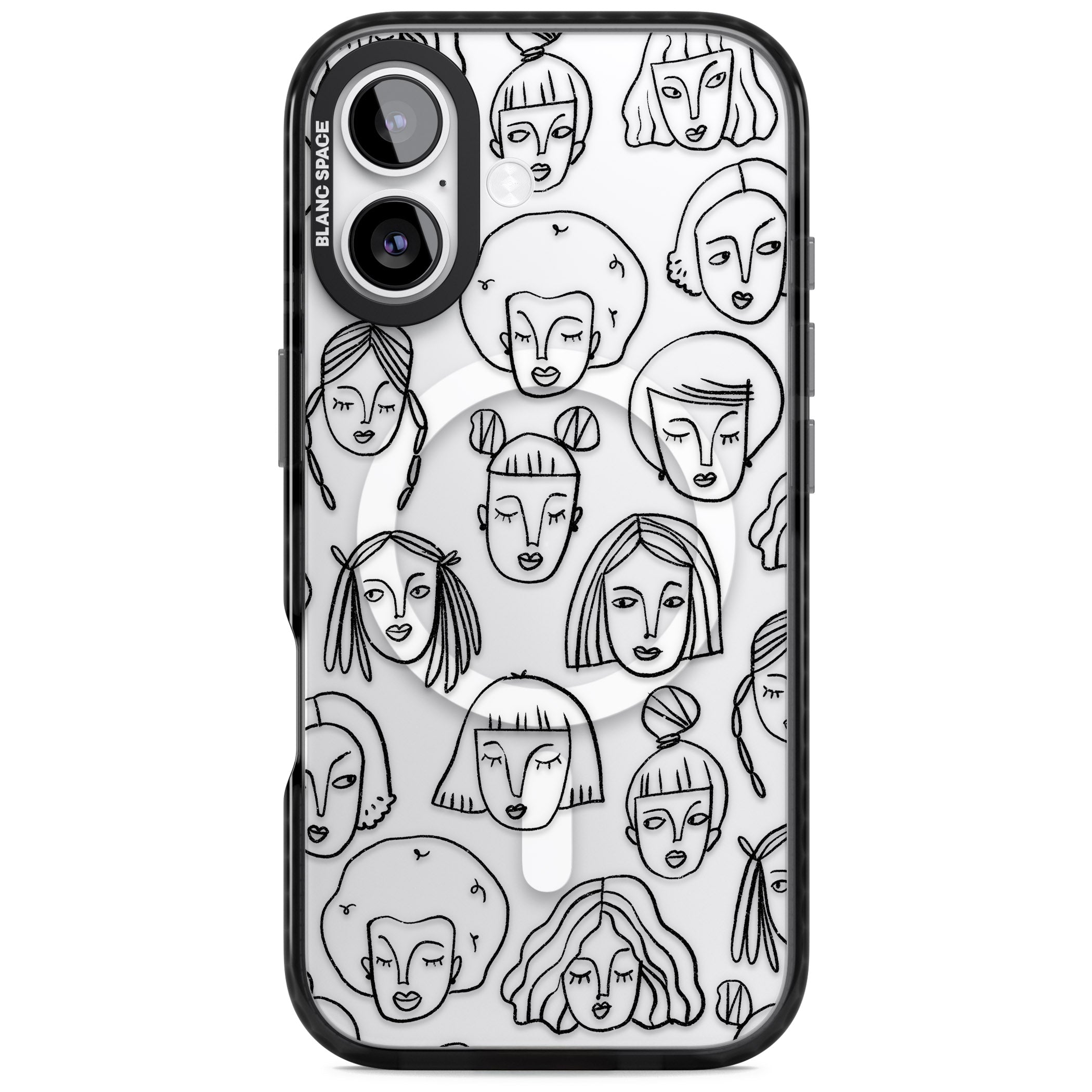 Doodle Face iPhone 17 Impact Pro Black Phone Case