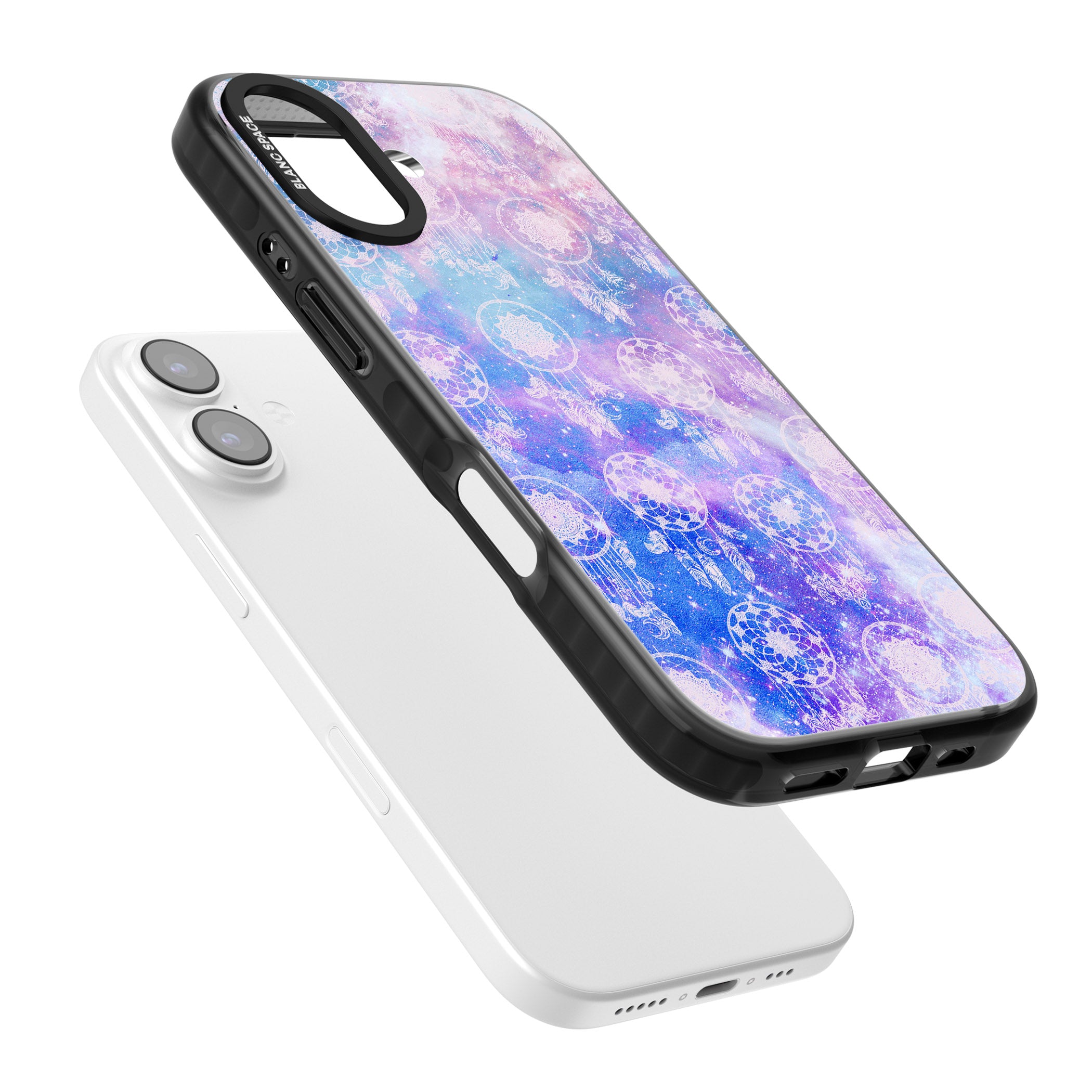 Dreamcatcher Galaxy Tie Dye iPhone 17 Impact Pro Black Phone Case Colours