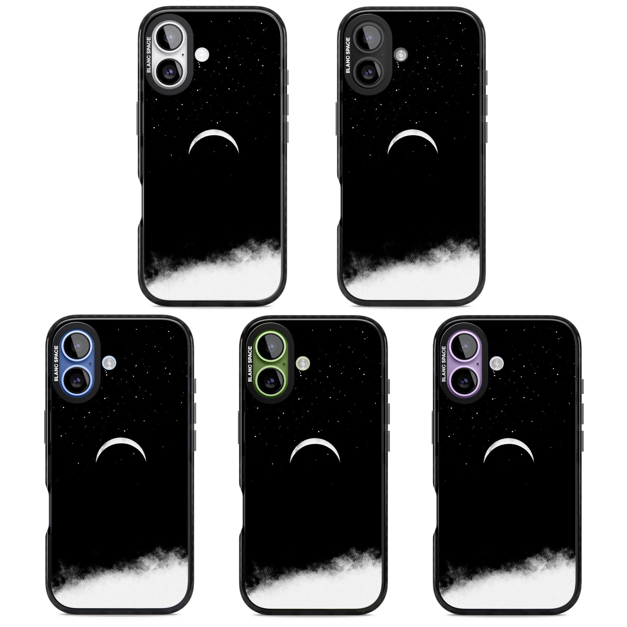 Crescent Moon Night Sky iPhone 17 Impact Pro Black Phone Case APT Impact Protection