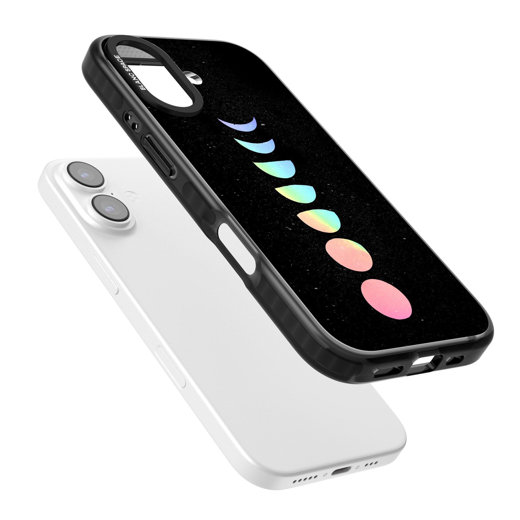 Pastel Moon Phases iPhone 17 Impact Pro Black Phone Case Colours