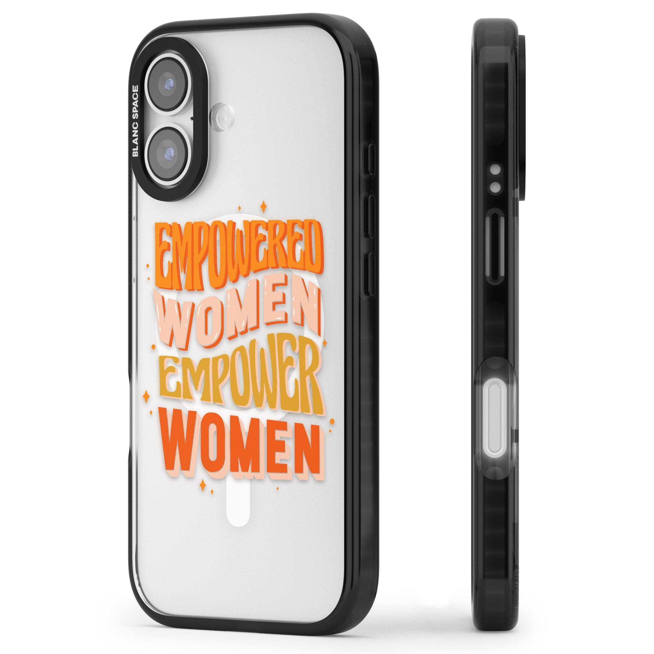 Empowered Women iPhone 17 Impact Pro Black Phone Case Side Profile