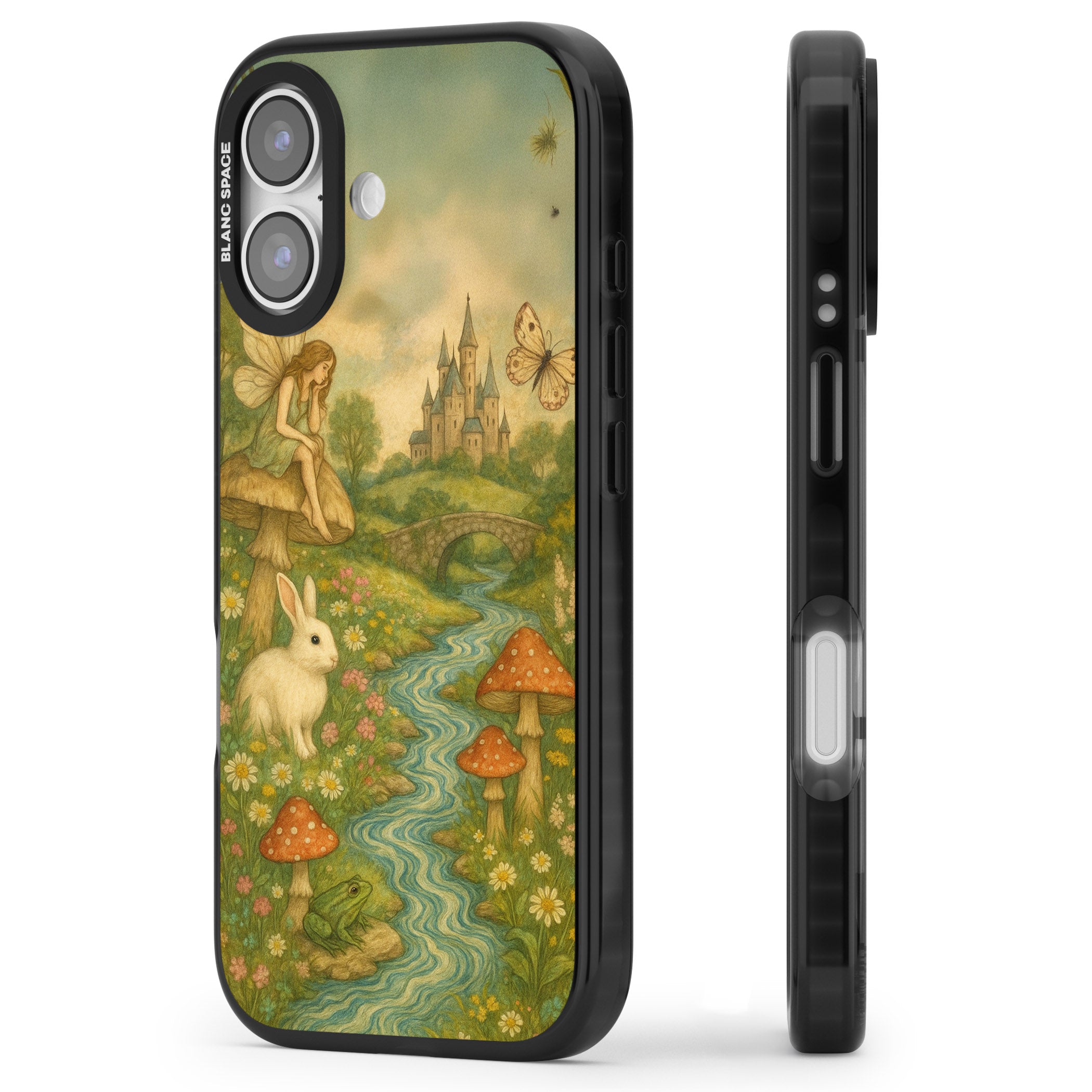 Castle Fairy iPhone 17 Impact Pro Black Phone Case Side Profile