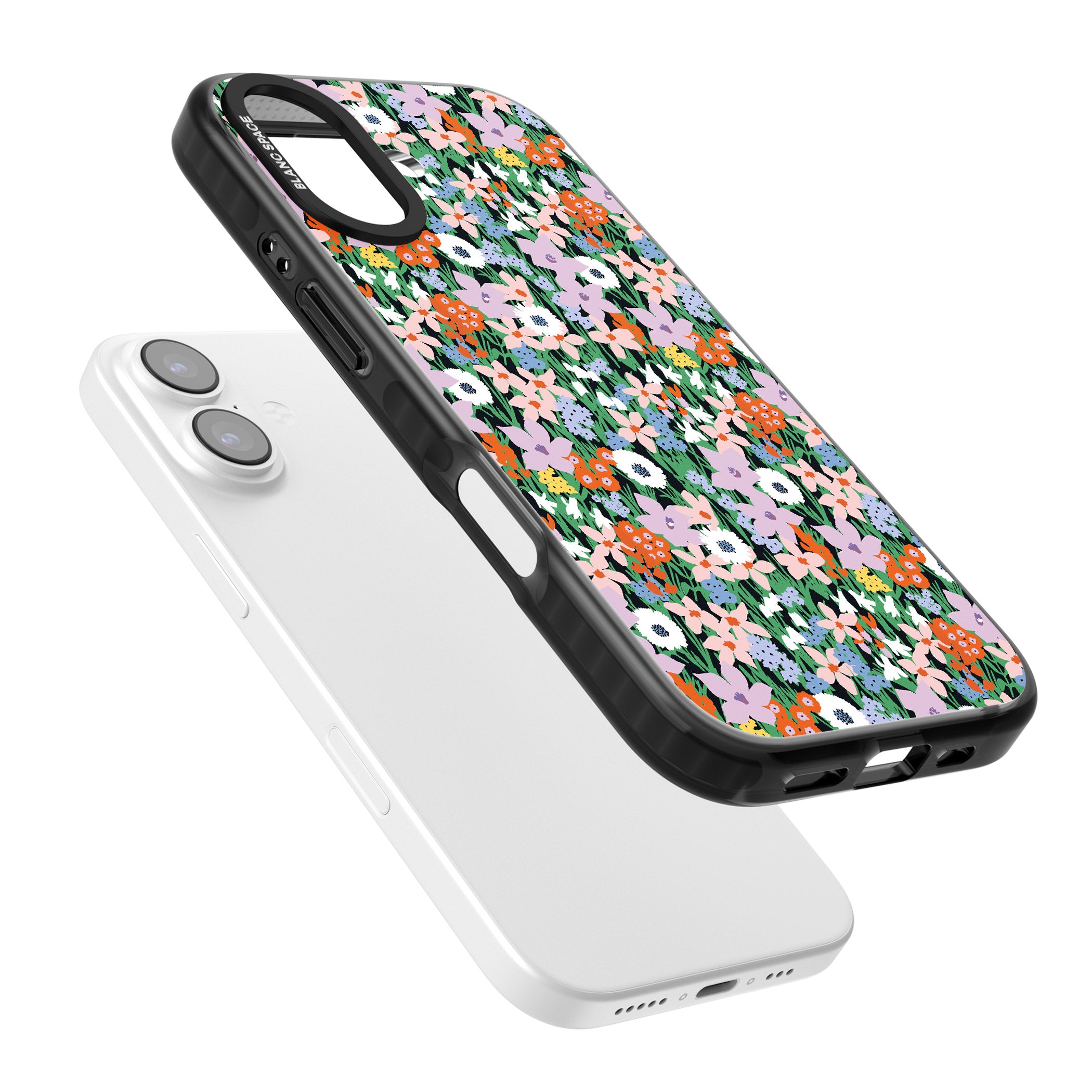 Jazzy Floral Mix iPhone 17 Impact Pro Black Phone Case Colours