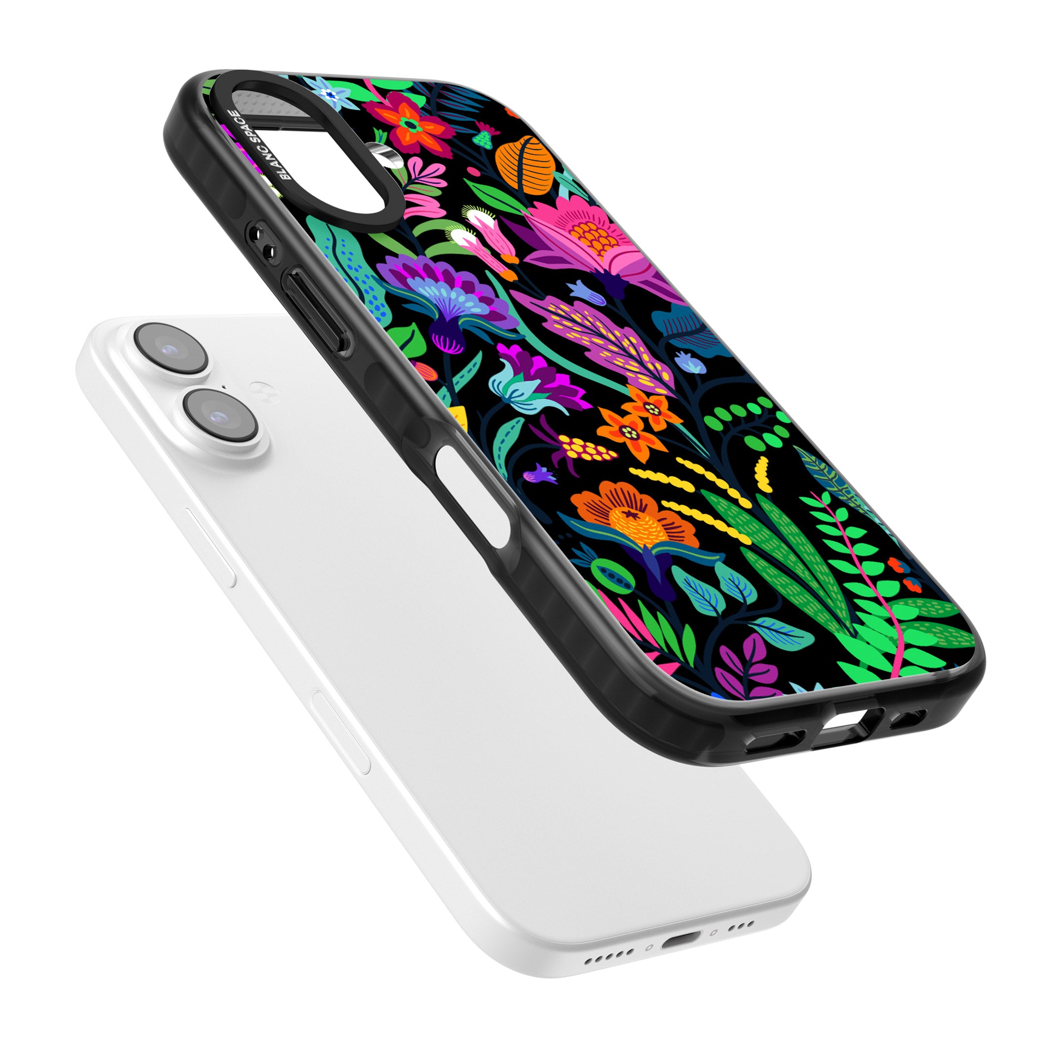 Floral Vibe (Black) iPhone 17 Impact Pro Black Phone Case Colours