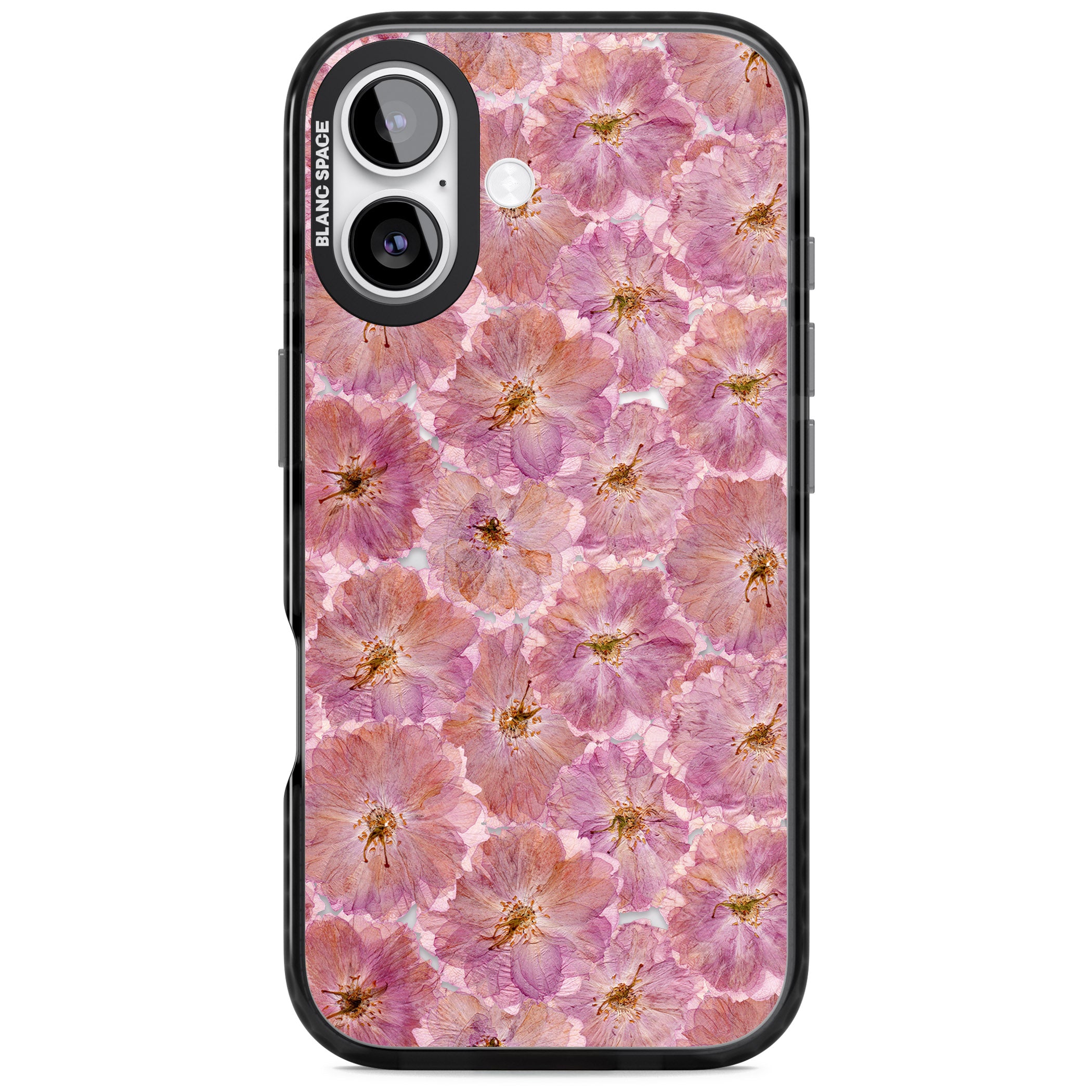 Large Pink Florals iPhone 17 Impact Pro Black Phone Case