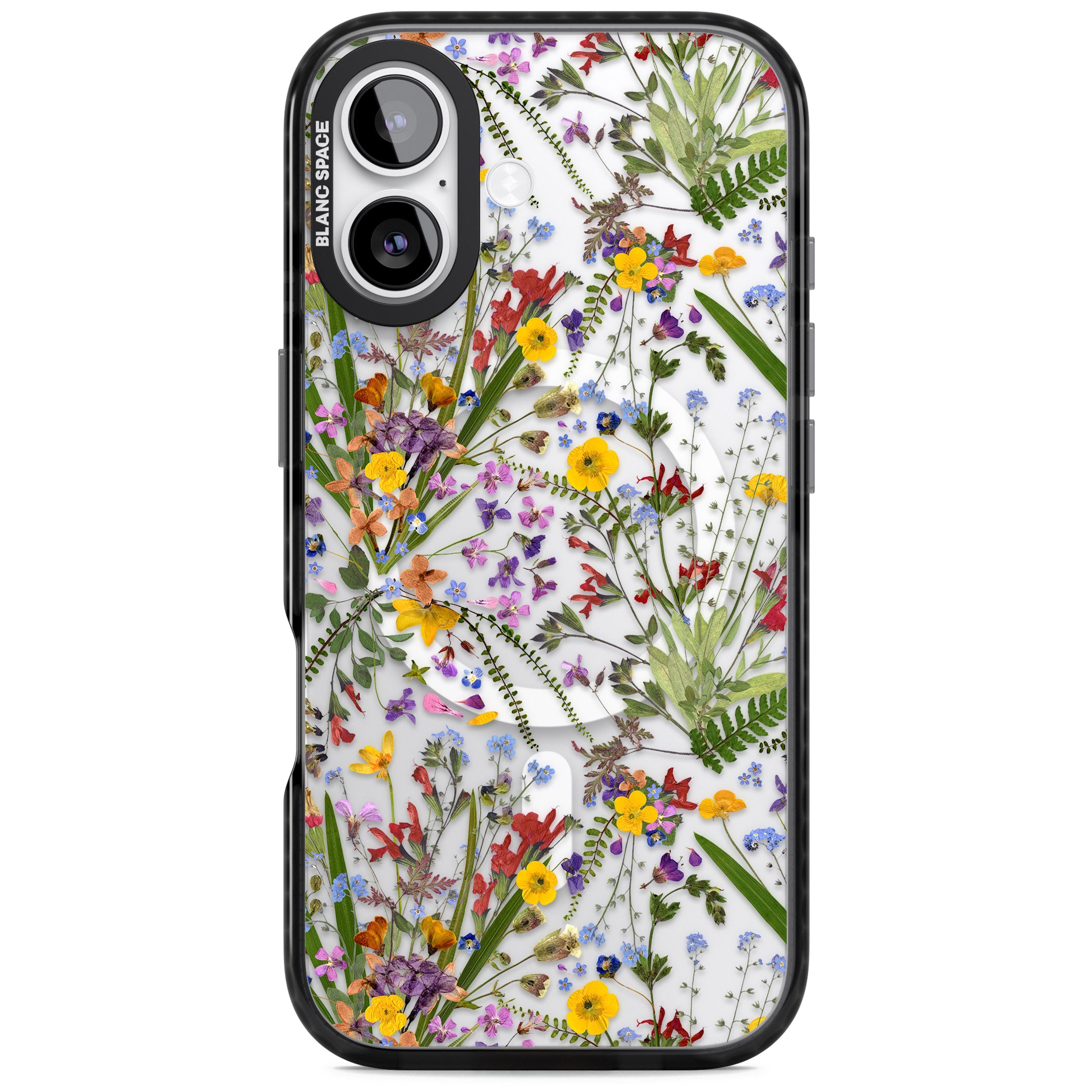 Wildflower & Leaves iPhone 17 Impact Pro Black Phone Case