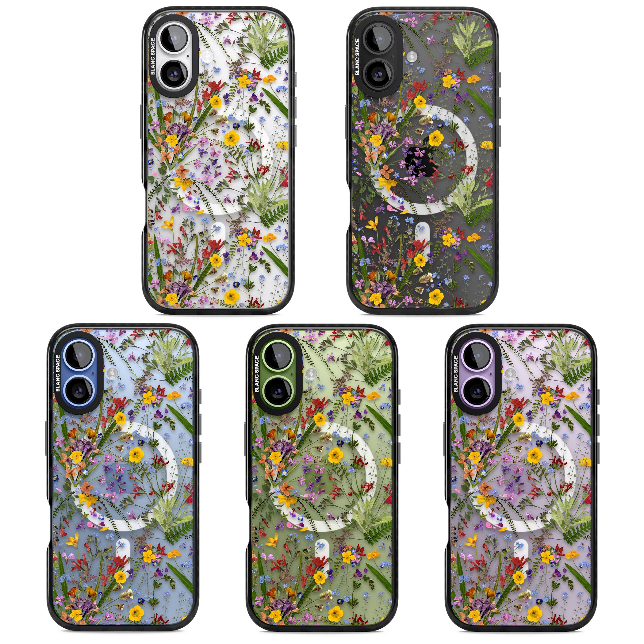 Wildflower & Leaves iPhone 17 Impact Pro Black Phone Case APT Impact Protection