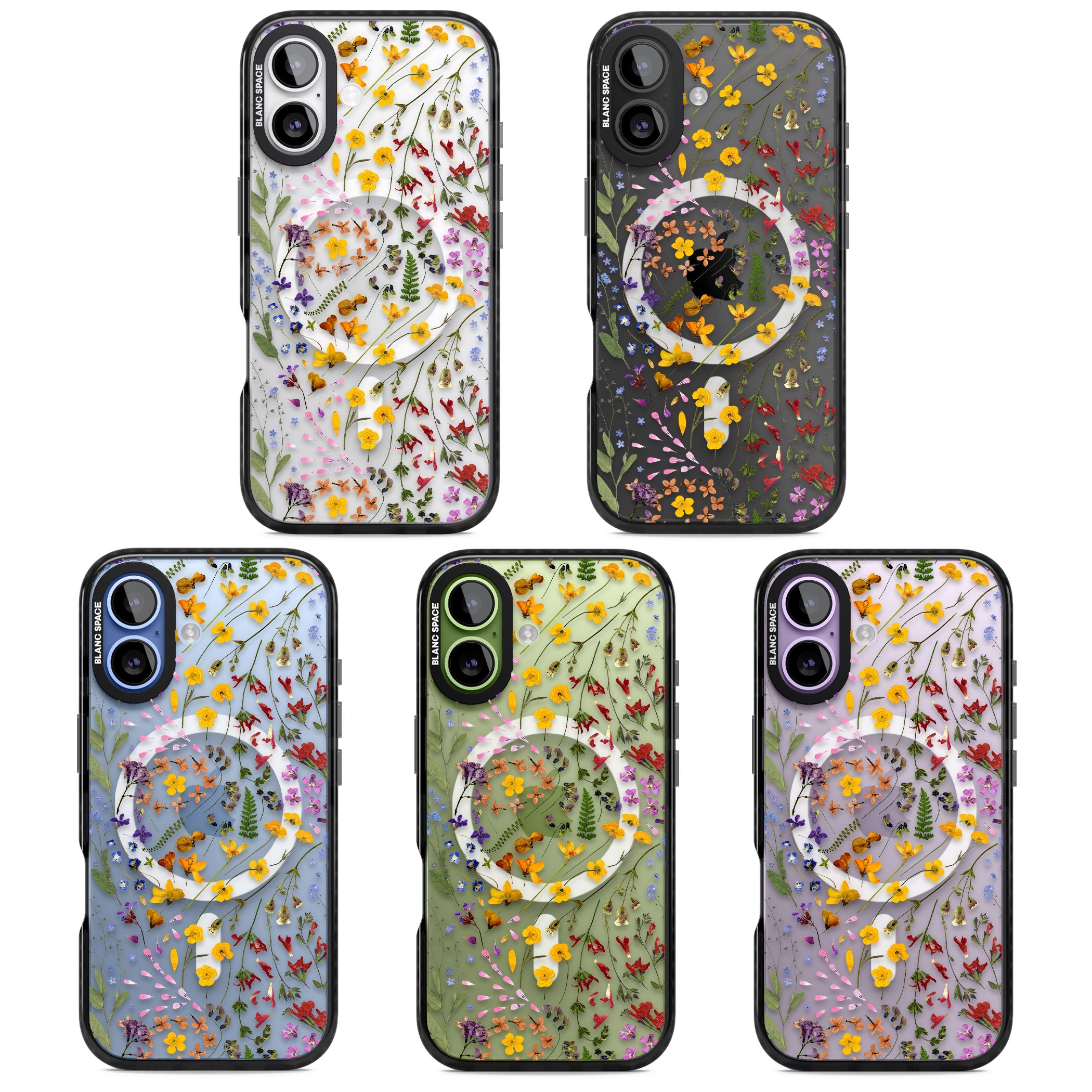 Wildflower iPhone 17 Impact Pro Black Phone Case APT Impact Protection