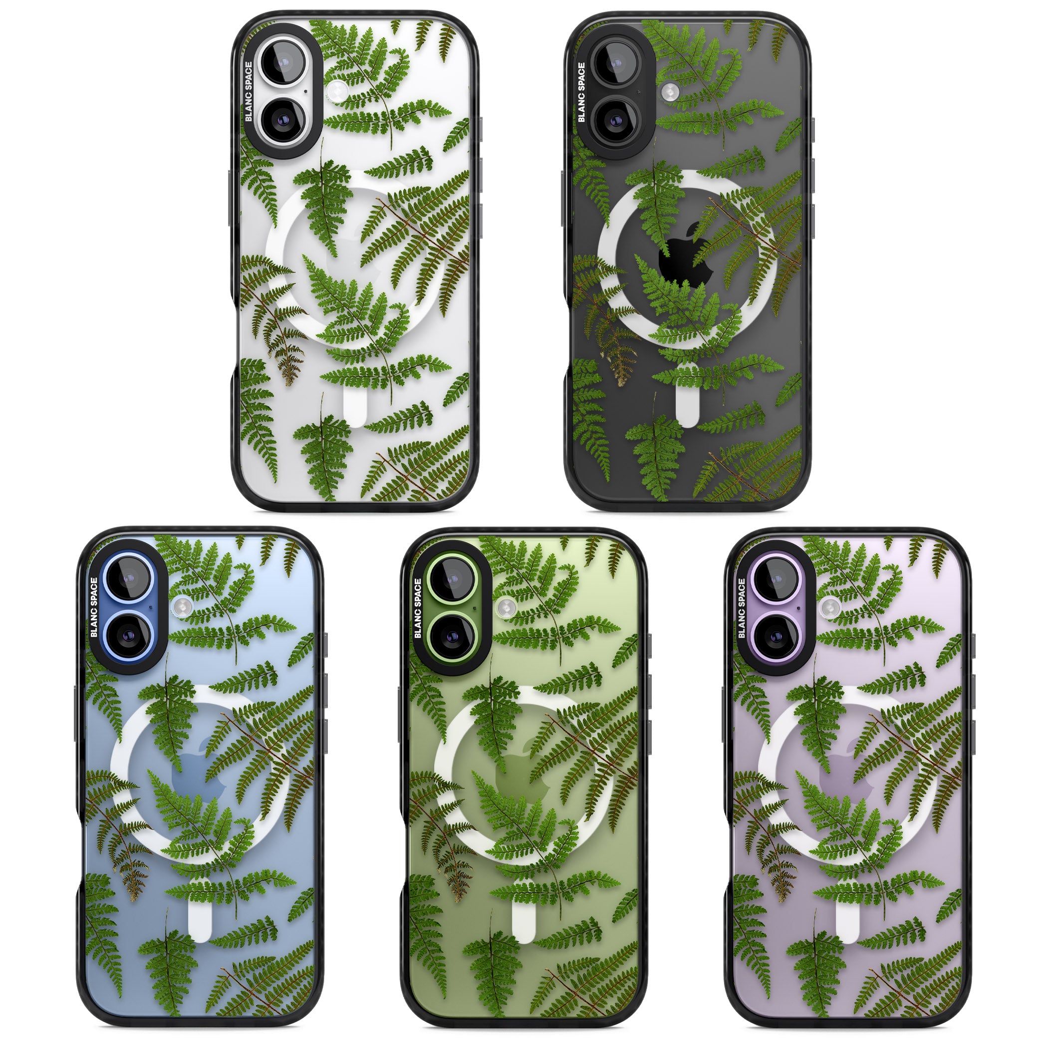 Leafy Ferns iPhone 17 Impact Pro Black Phone Case APT Impact Protection