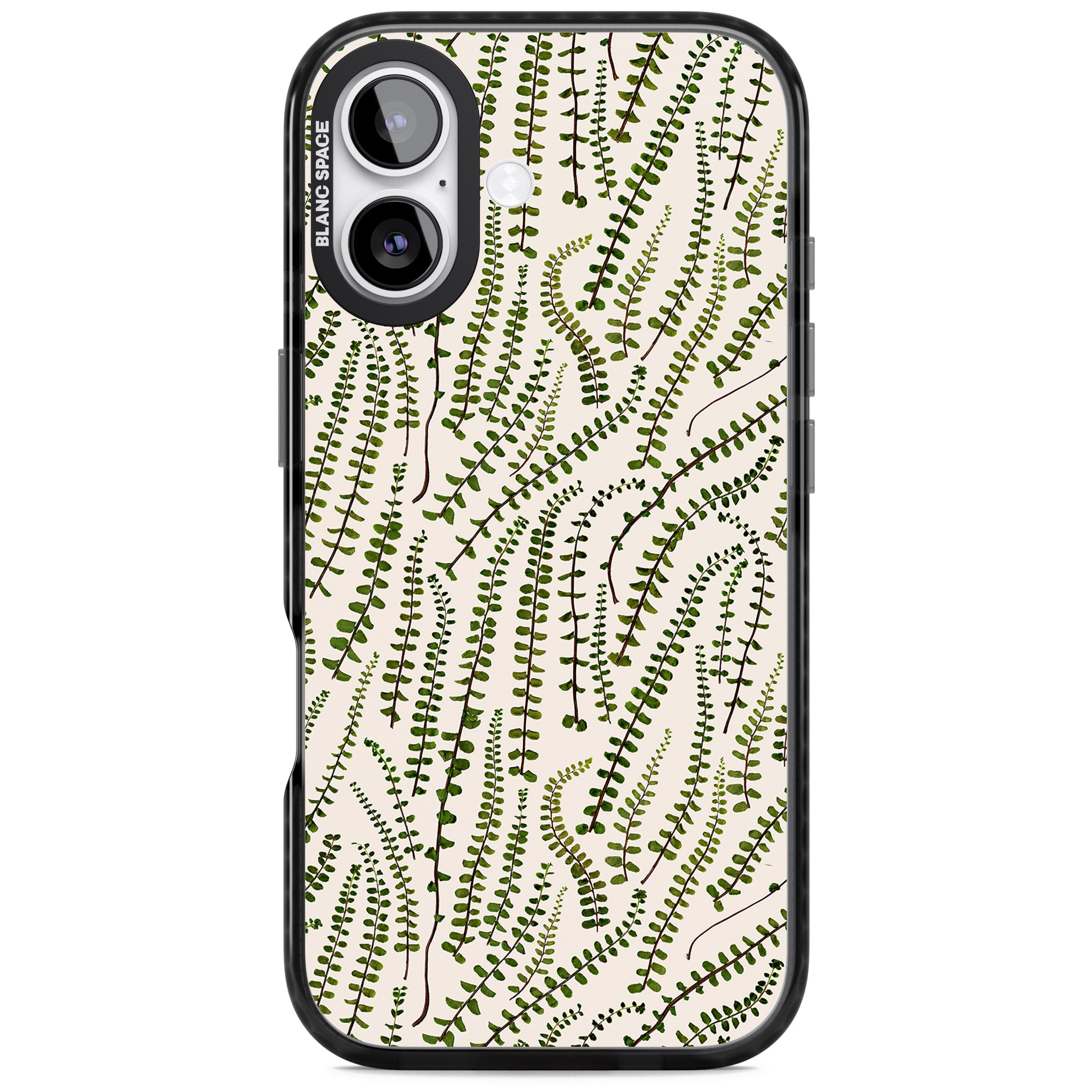 Fern Leaf Pattern iPhone 17 Impact Pro Black Phone Case