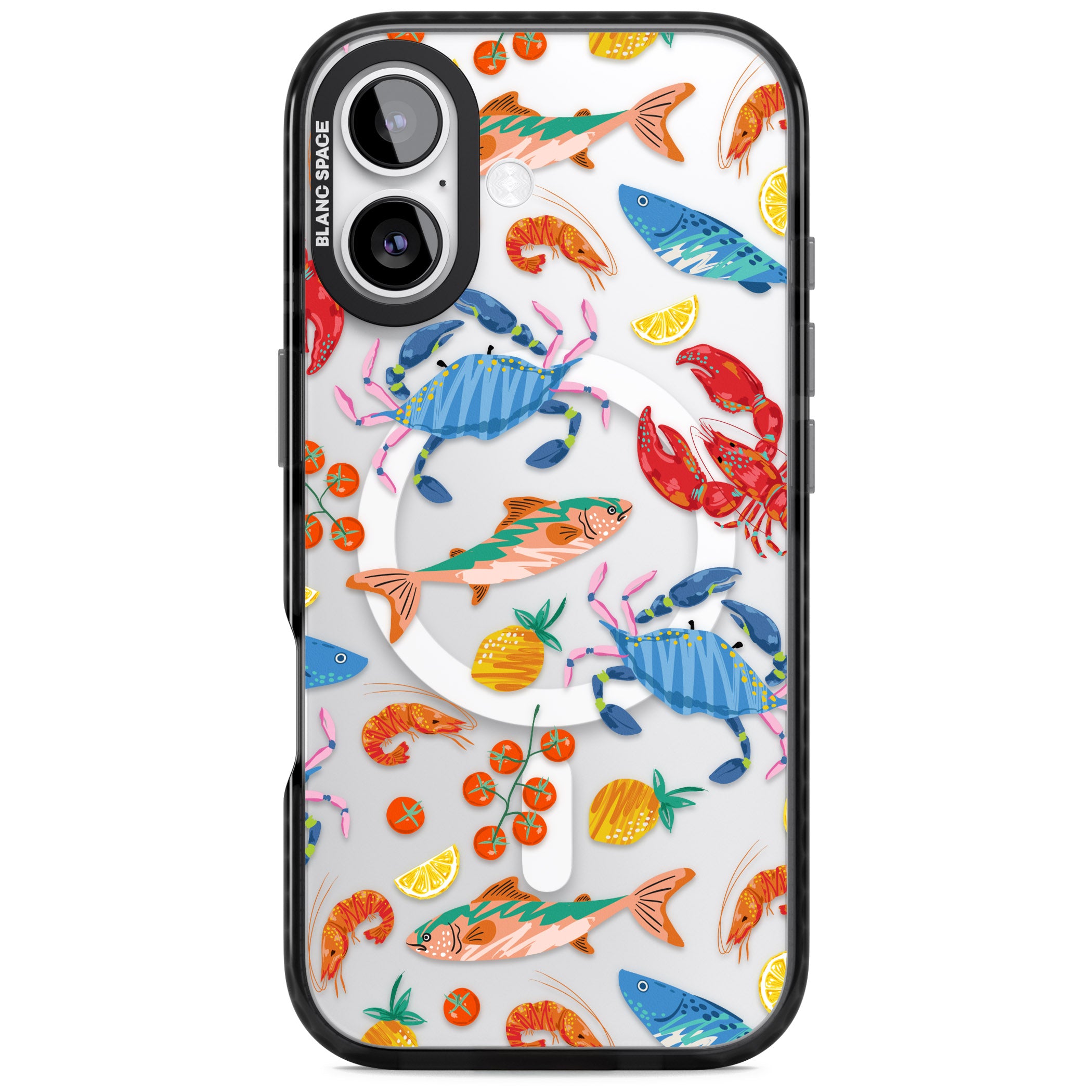 Vibrant Sealife iPhone 17 Impact Pro Black Phone Case