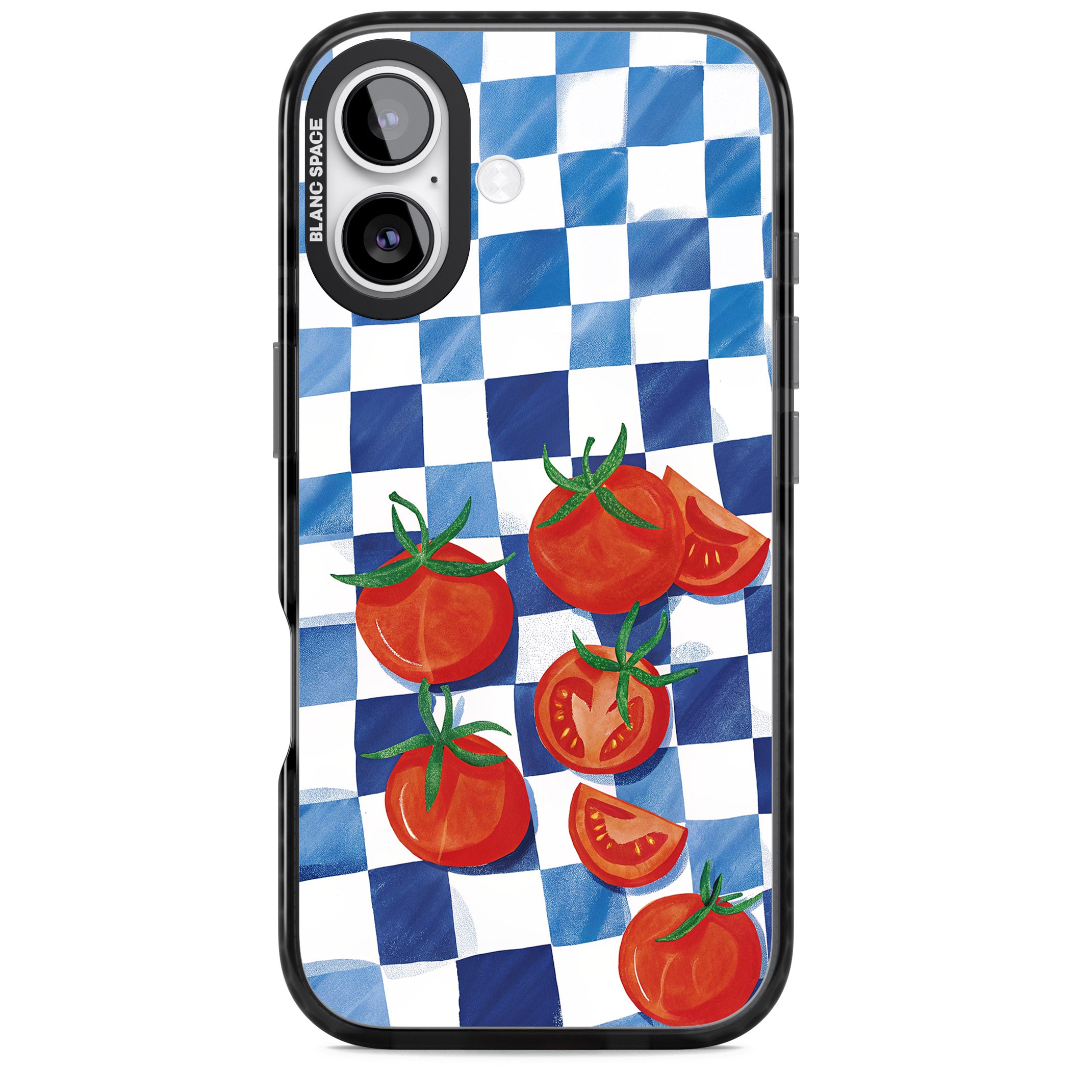 Blue Picnic Blanket & Tomatoes iPhone 17 Impact Pro Black Phone Case