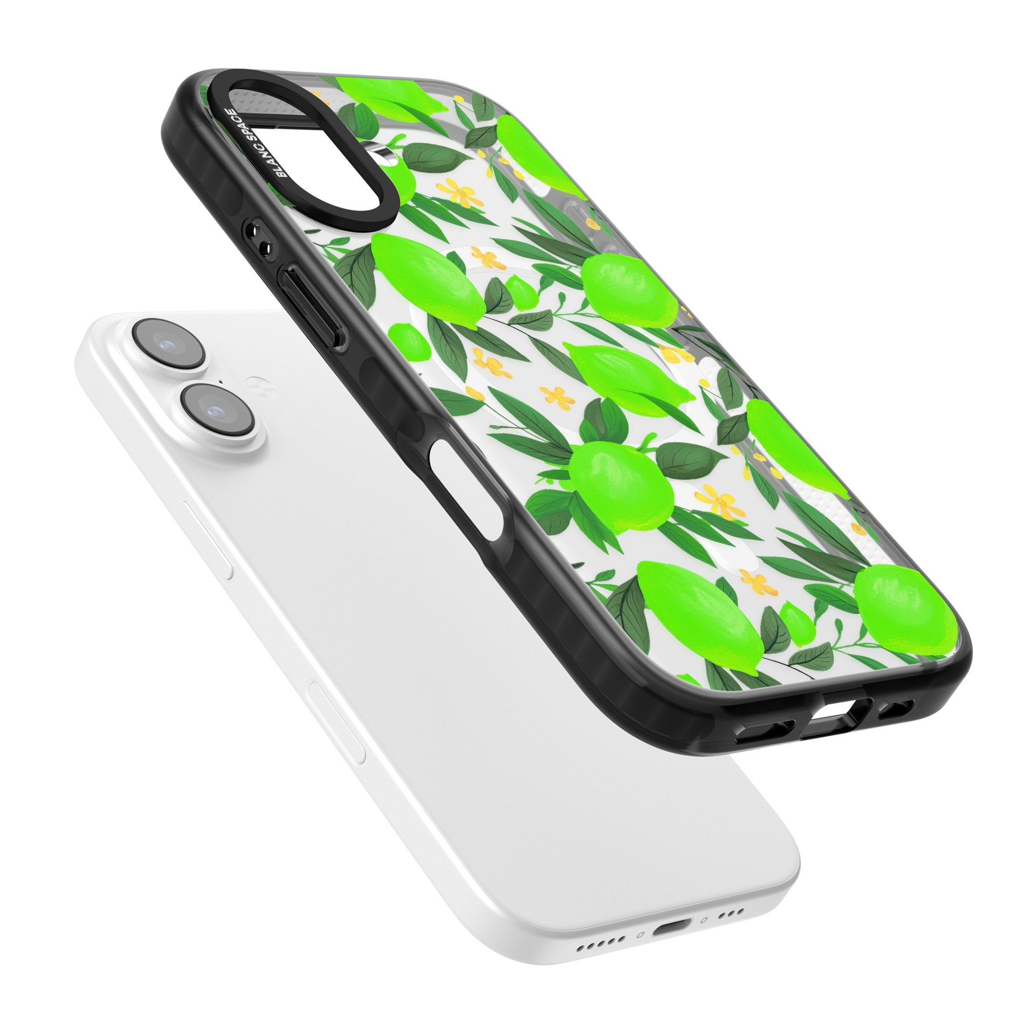 Lime Pattern iPhone 17 Impact Pro Black Phone Case Colours