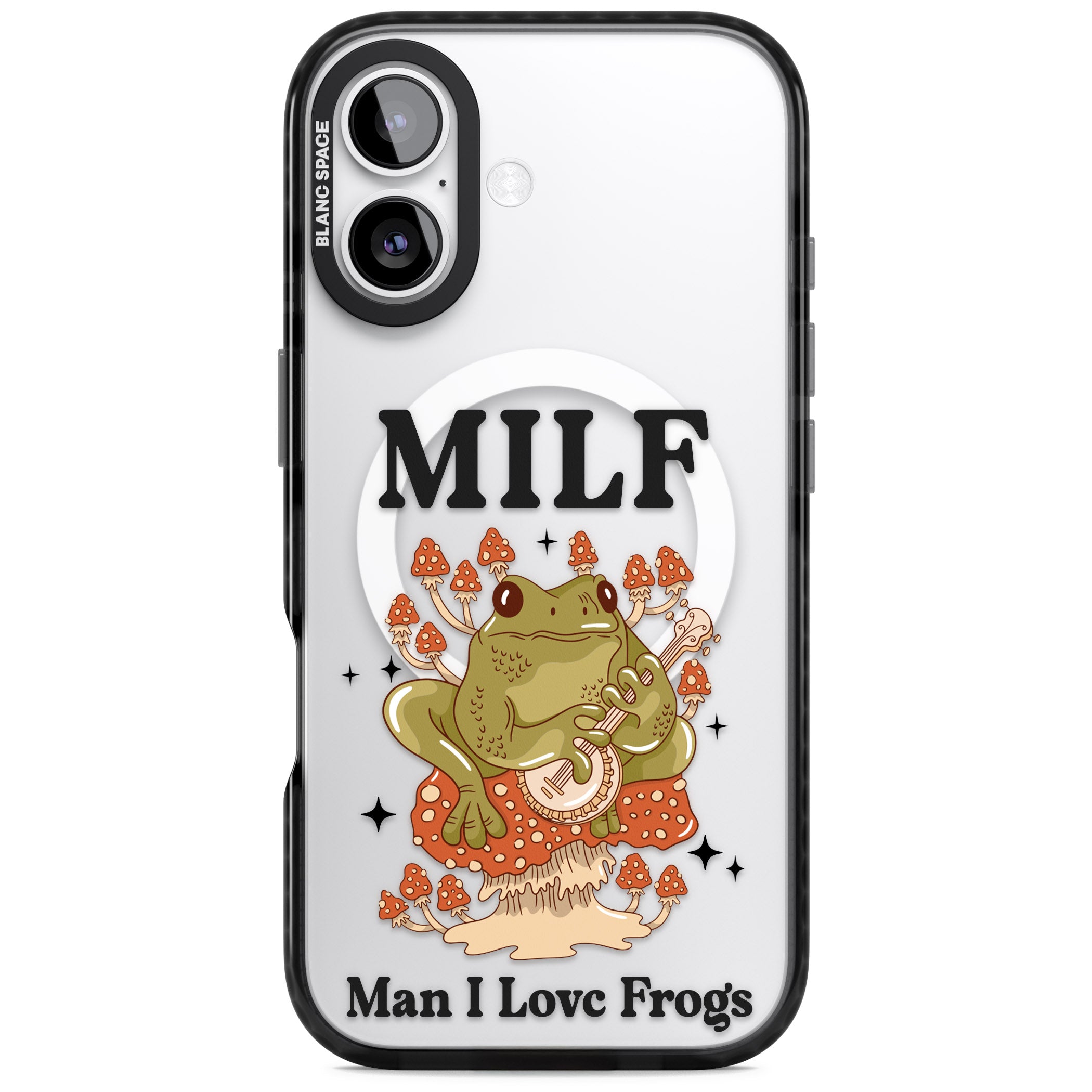 Man I Love Frogs iPhone 17 Impact Pro Black Phone Case