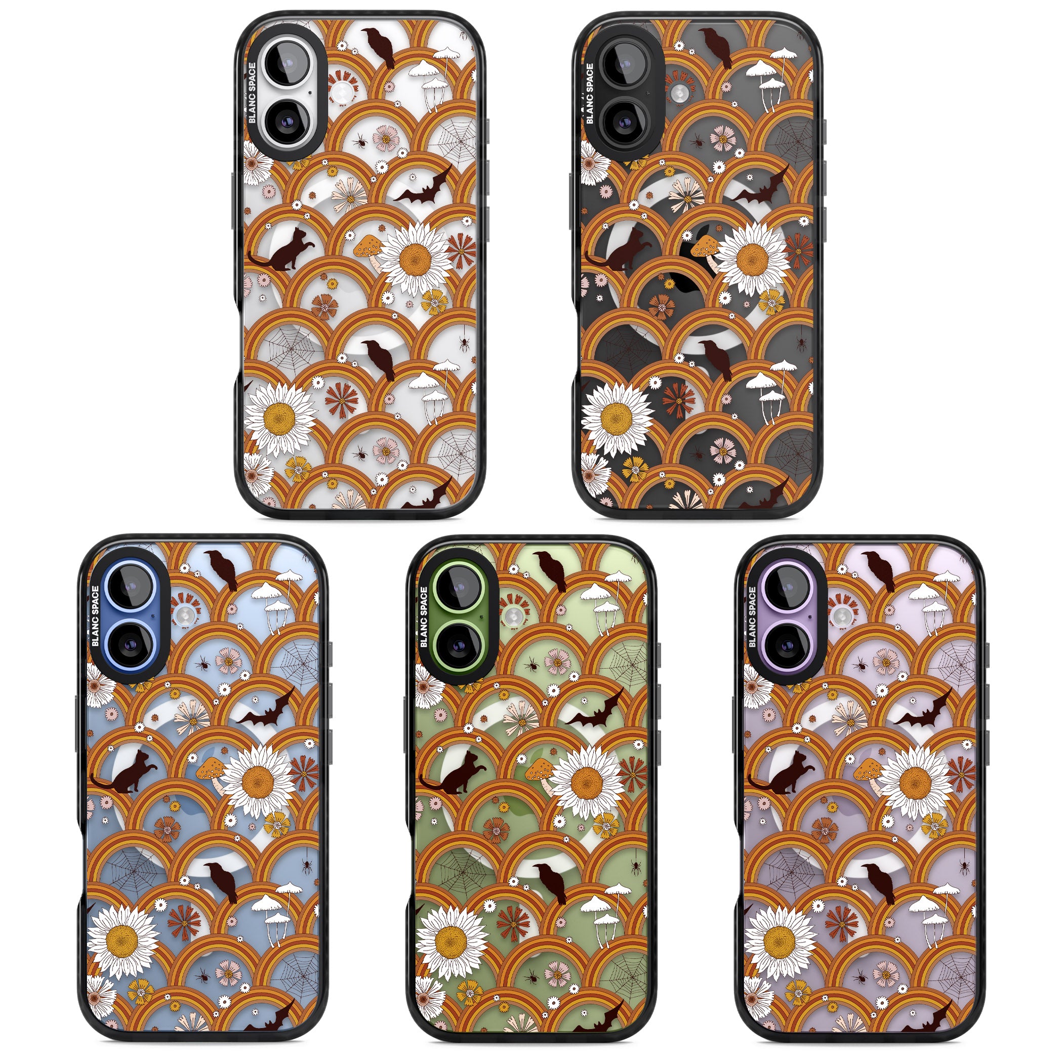 Halloween Rainbows iPhone 17 Impact Pro Black Phone Case APT Impact Protection