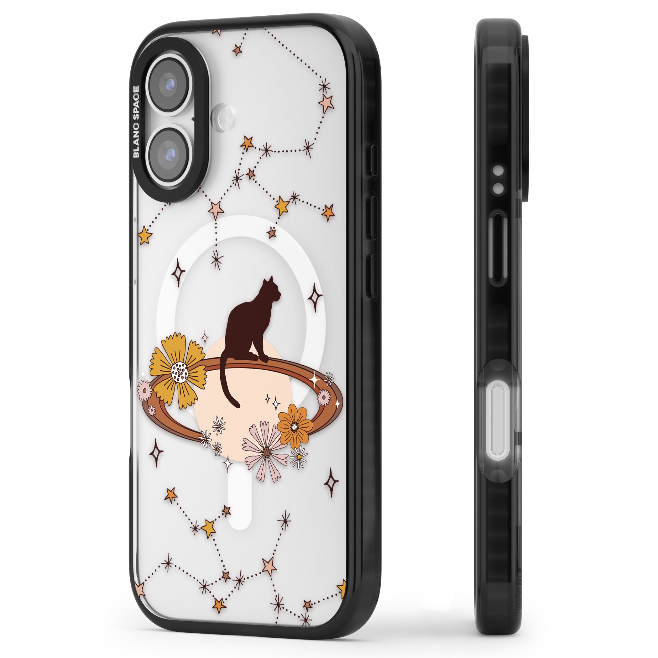 Feline Phenomenon iPhone 17 Impact Pro Black Phone Case Side Profile