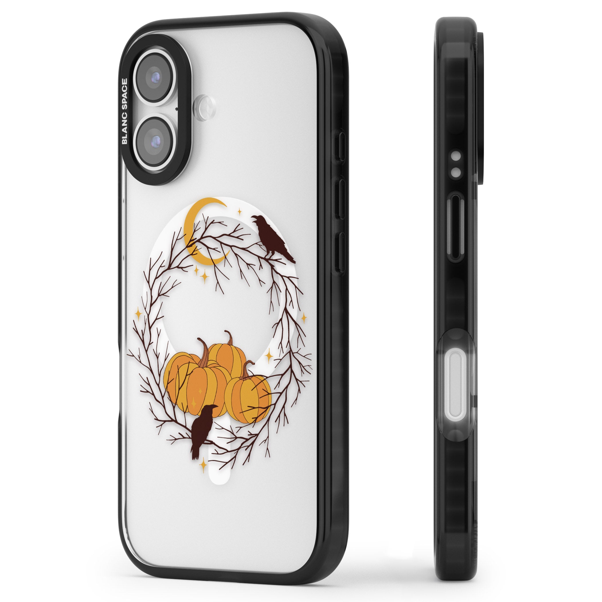 Pumpkin Patch iPhone 17 Impact Pro Black Phone Case Side Profile