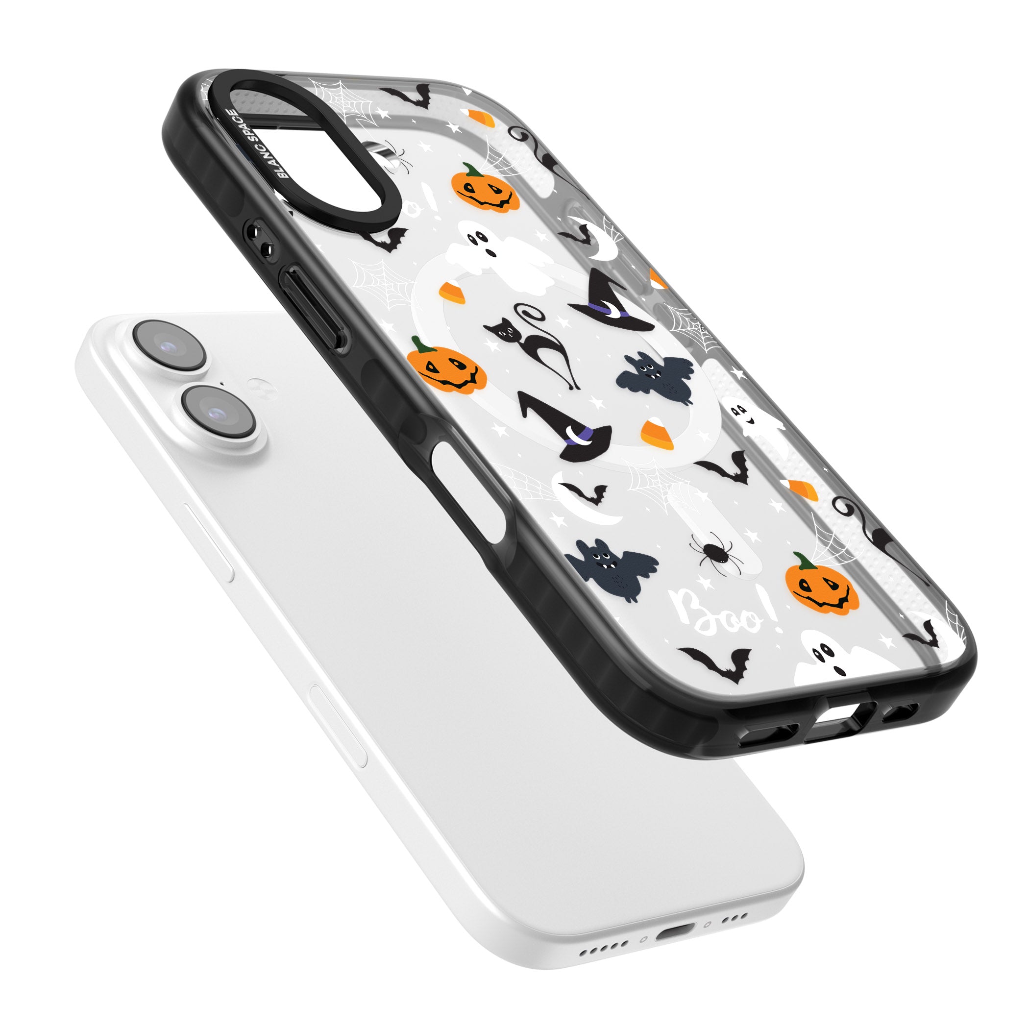 Halloween Mix Pattern iPhone 17 Impact Pro Black Phone Case Colours