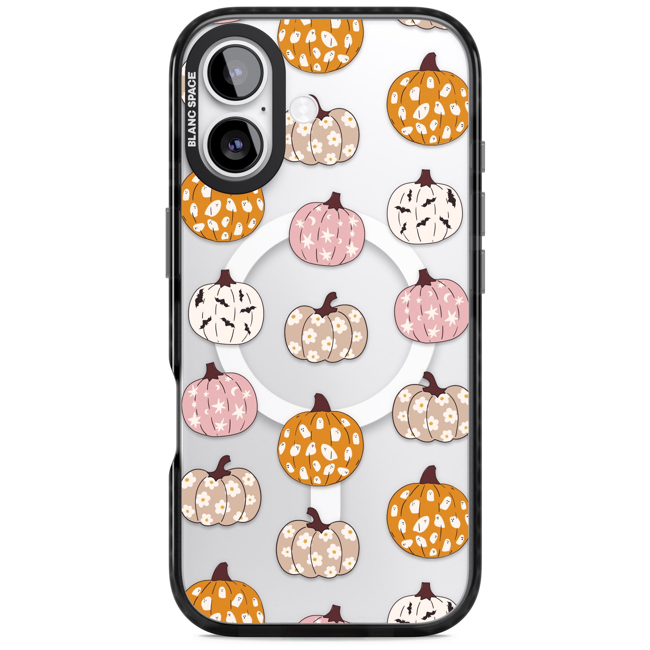 Floral Pumpkins iPhone 17 Impact Pro Black Phone Case
