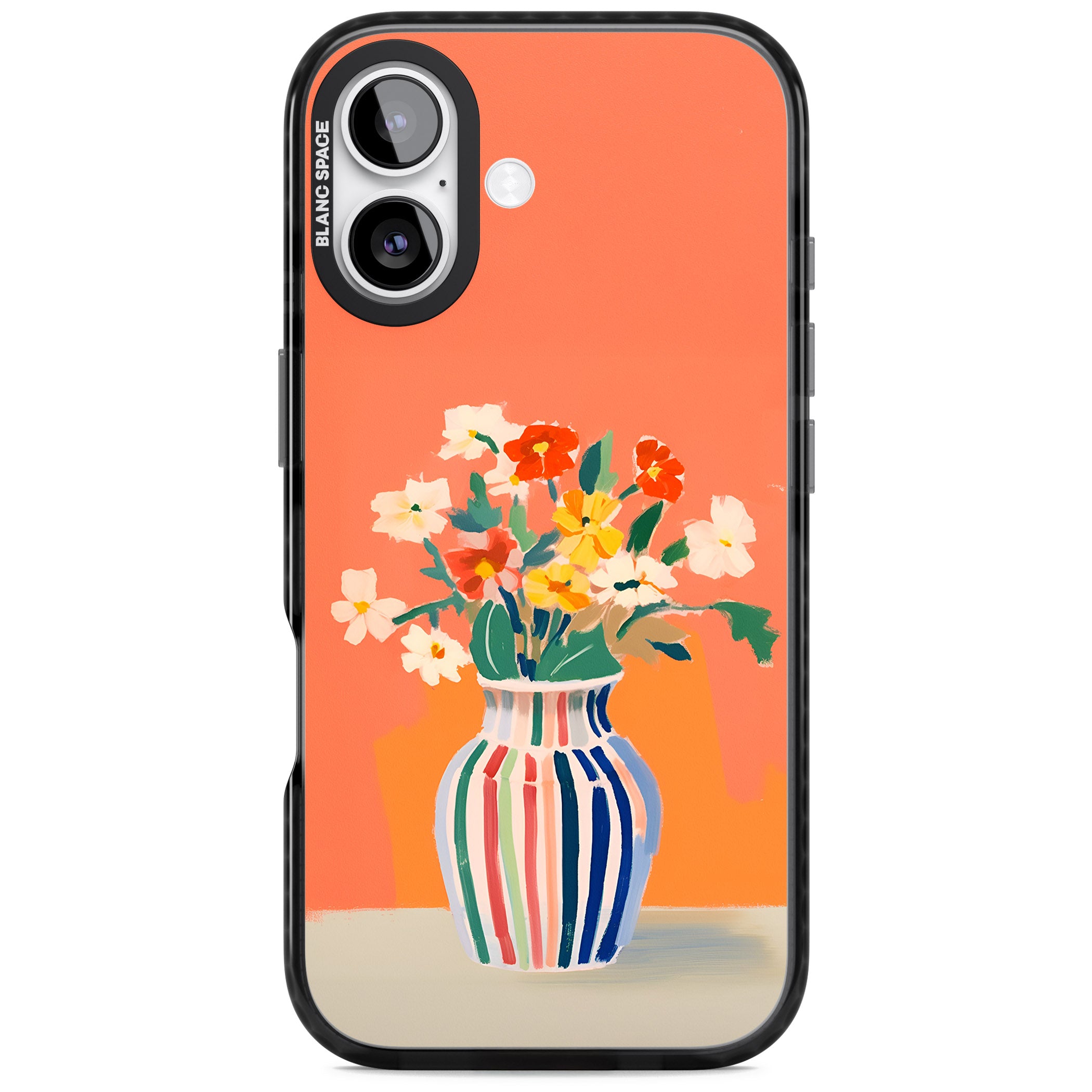 Coral Flower Vase iPhone 17 Impact Pro Black Phone Case