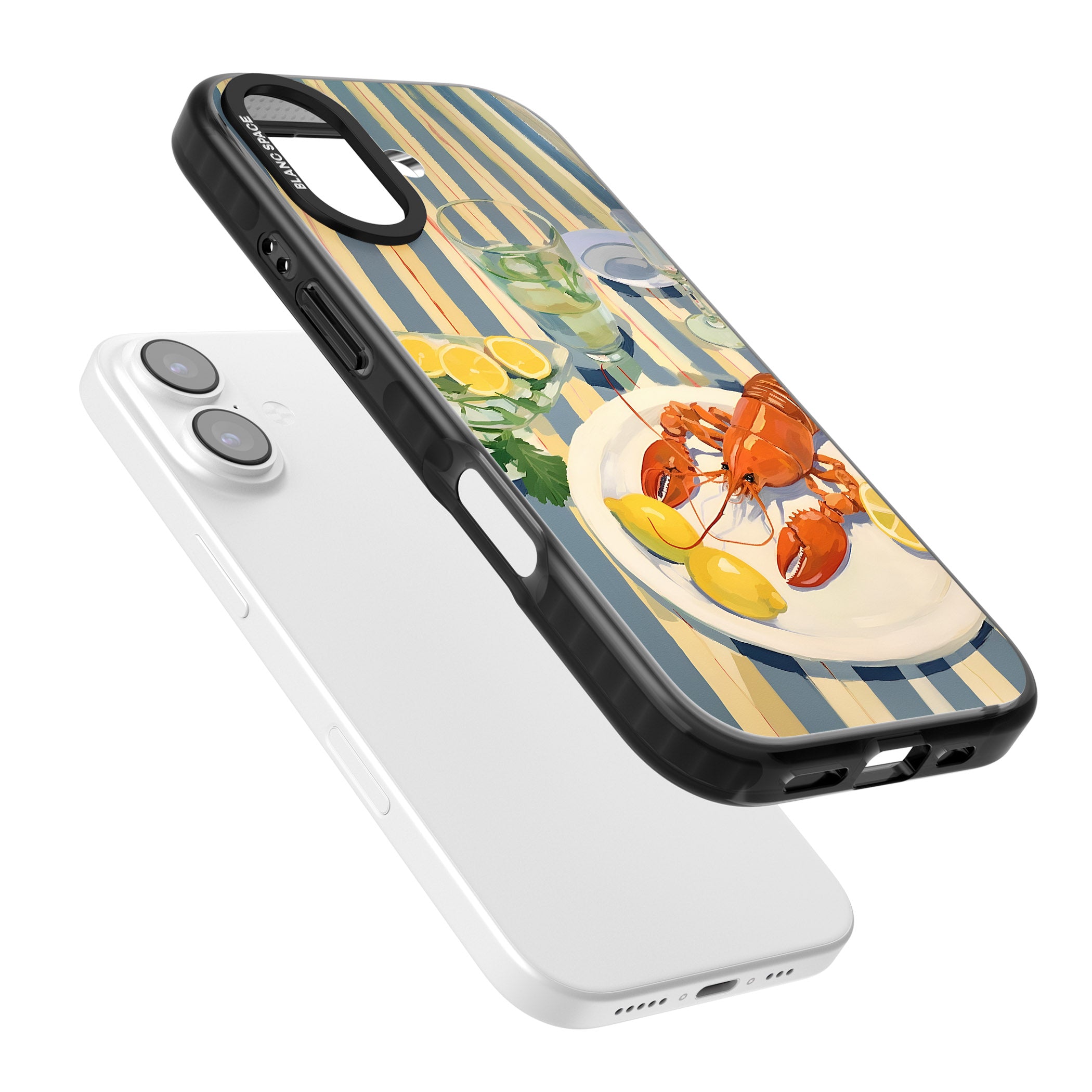 Lobster & Lemons iPhone 17 Impact Pro Black Phone Case Colours