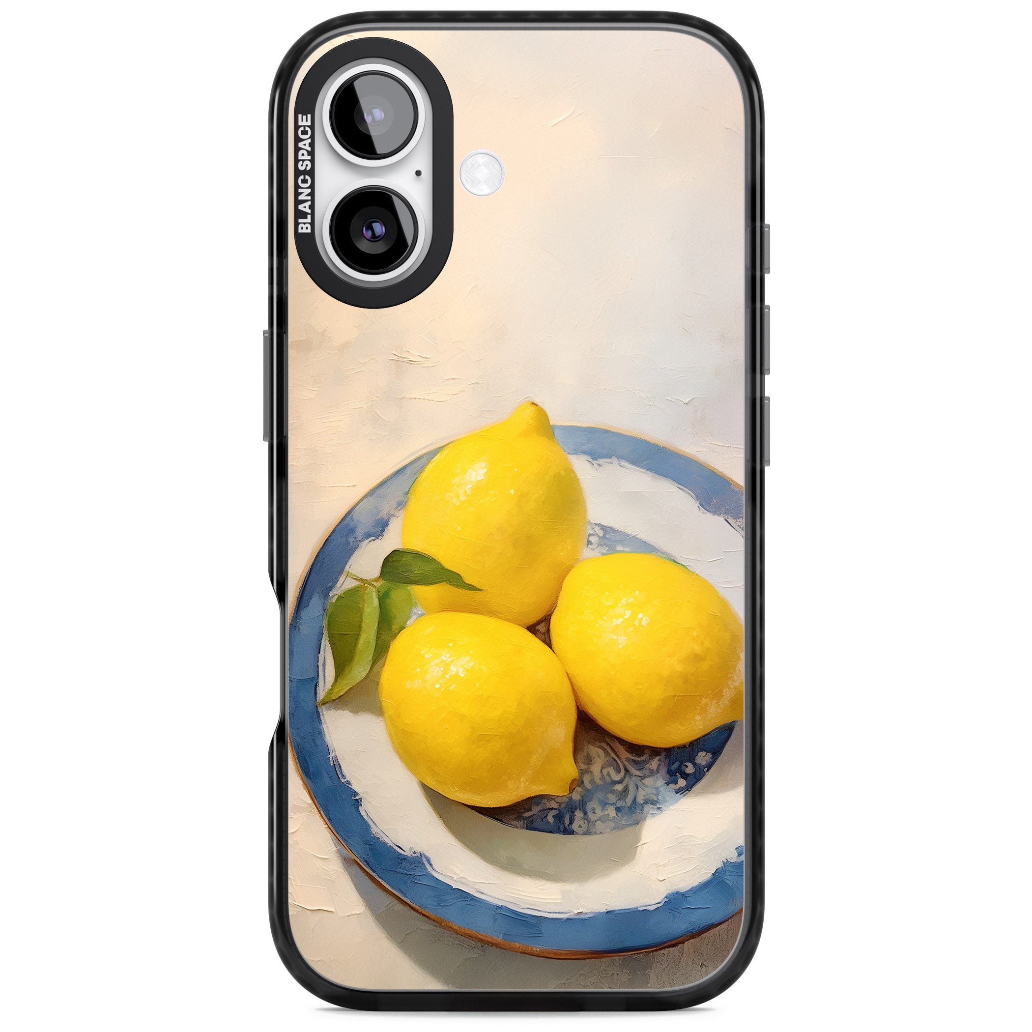 Lemons on Porcelain iPhone 17 Impact Pro Black Phone Case
