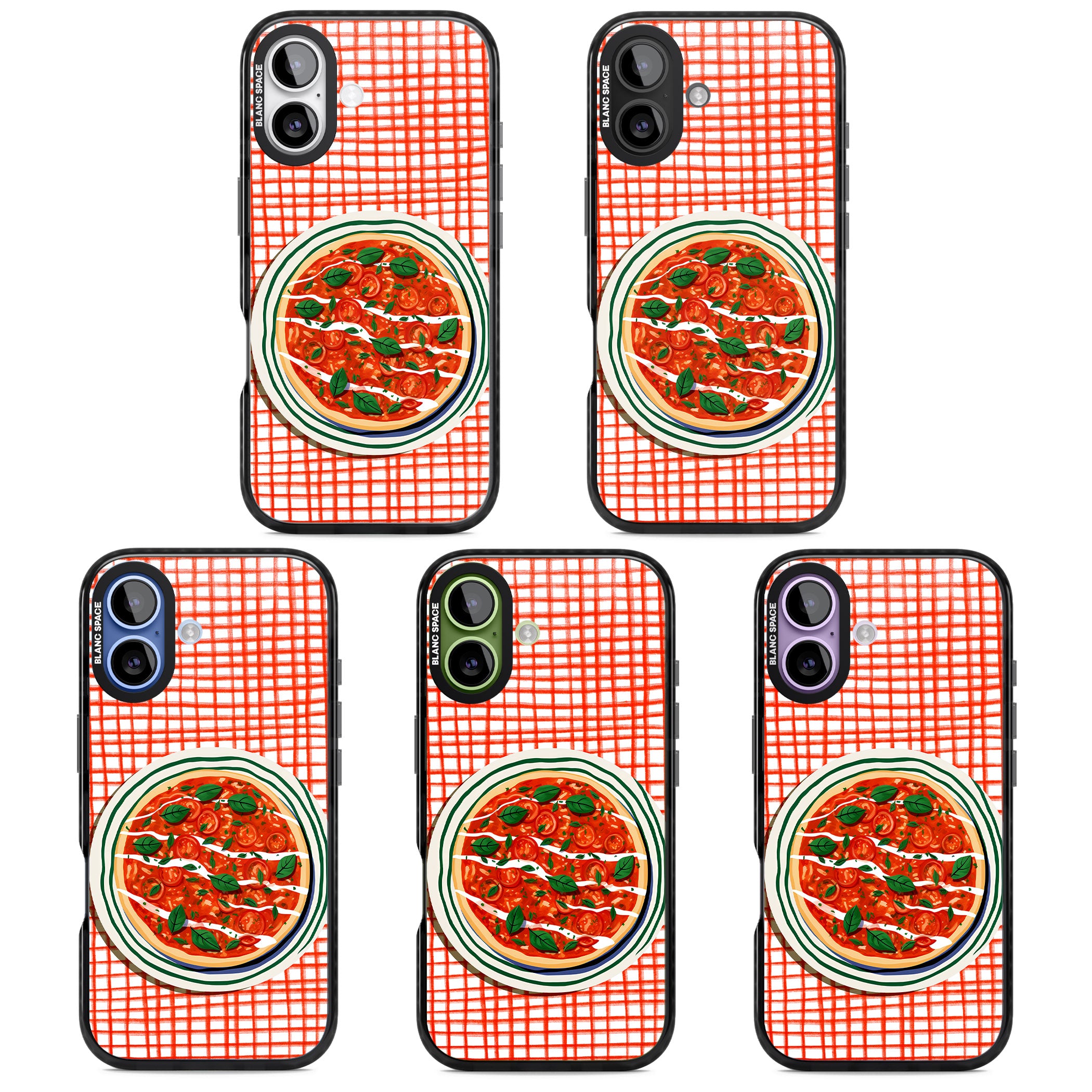 Margherita On Red Check iPhone 17 Impact Pro Black Phone Case APT Impact Protection