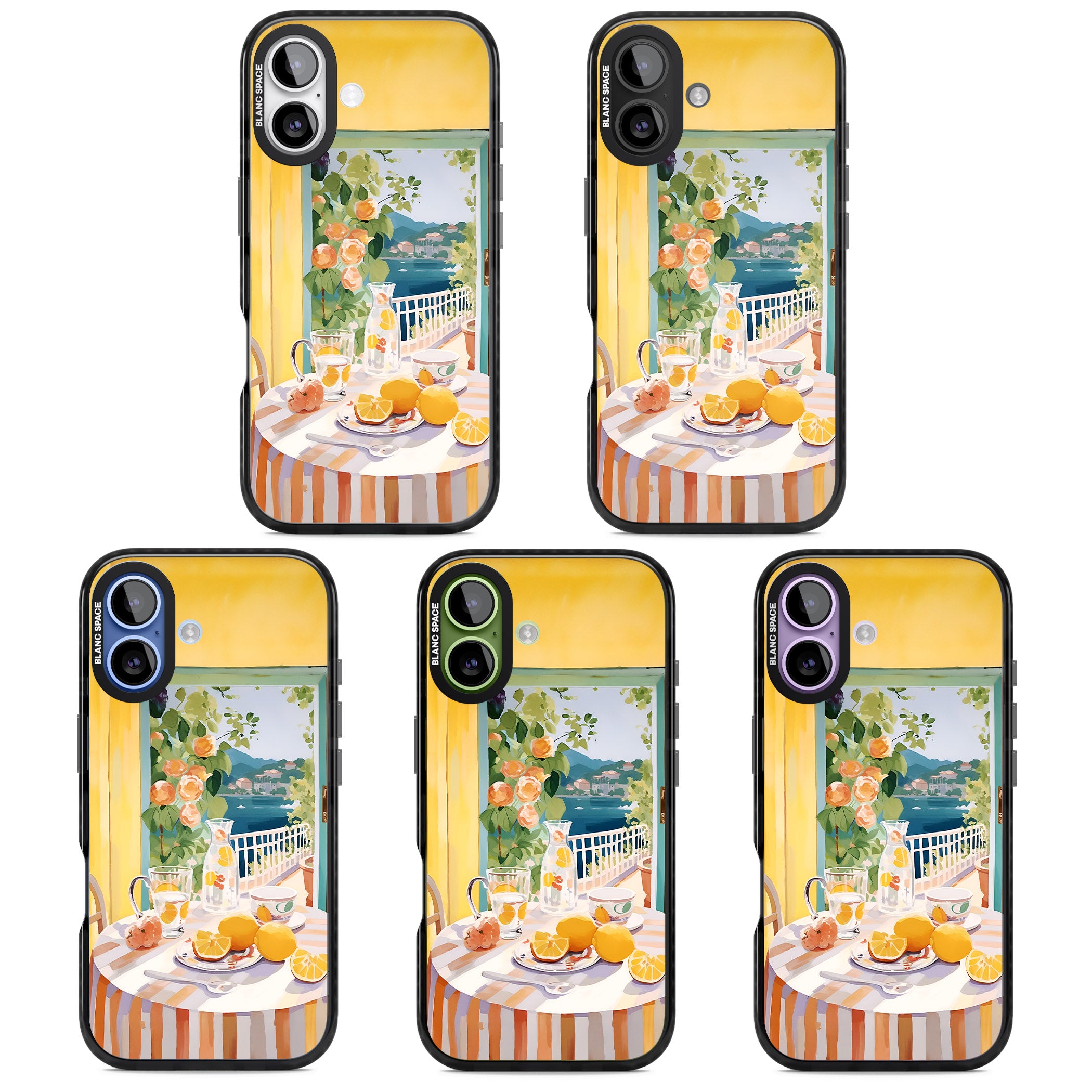 Amalfi Breakfast Balcony iPhone 17 Impact Pro Black Phone Case APT Impact Protection