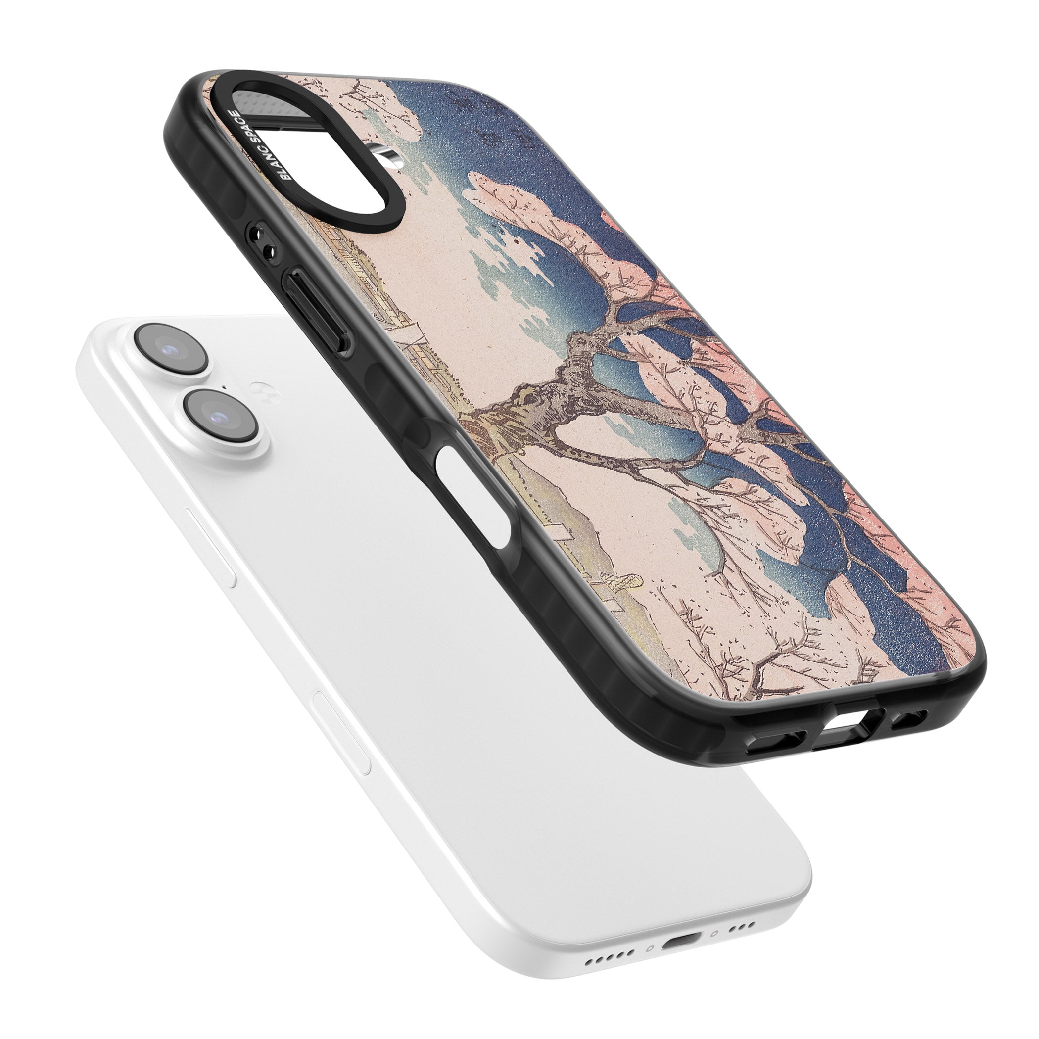 Vintage Japanese Illustrations Cherry Tree iPhone 17 Impact Pro Black Phone Case Colours