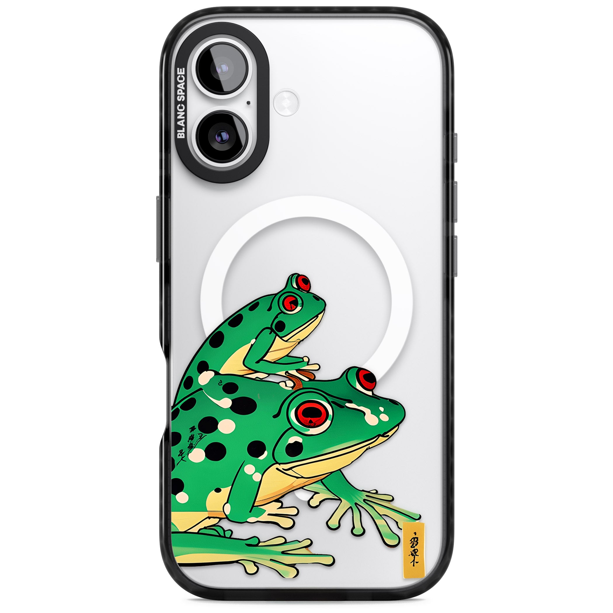 Matsumoto Hoji Frog Green iPhone 17 Impact Pro Black Phone Case