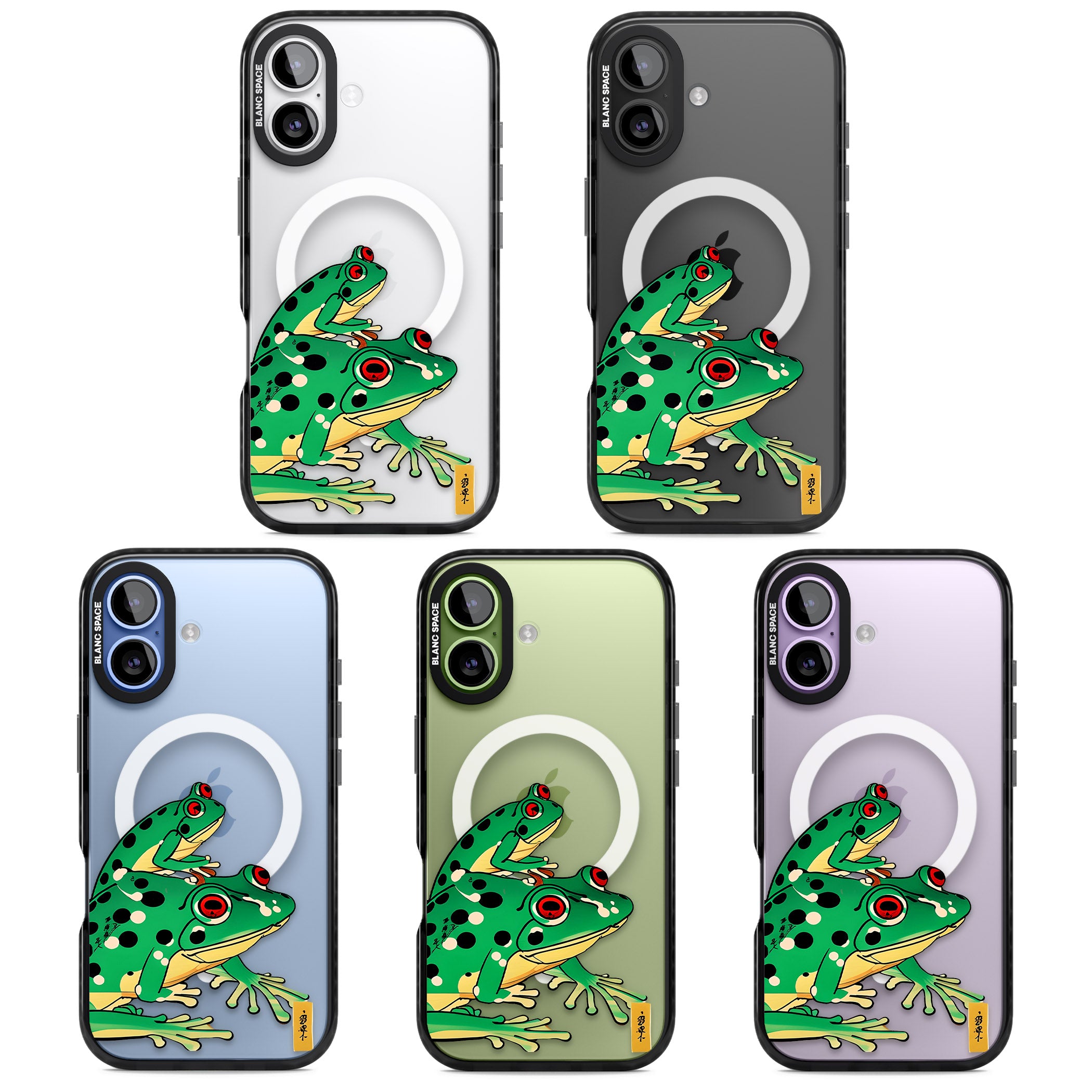 Matsumoto Hoji Frog Green iPhone 17 Impact Pro Black Phone Case APT Impact Protection