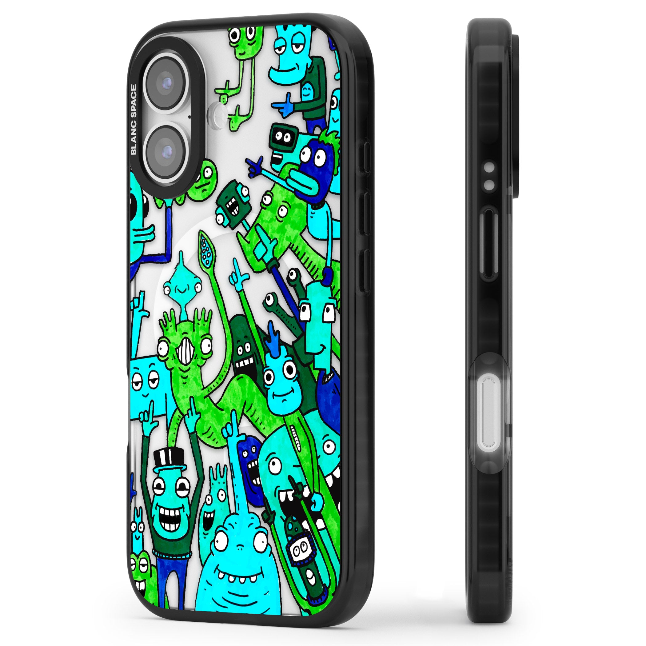 Don'T Point iPhone 17 Impact Pro Black Phone Case Side Profile