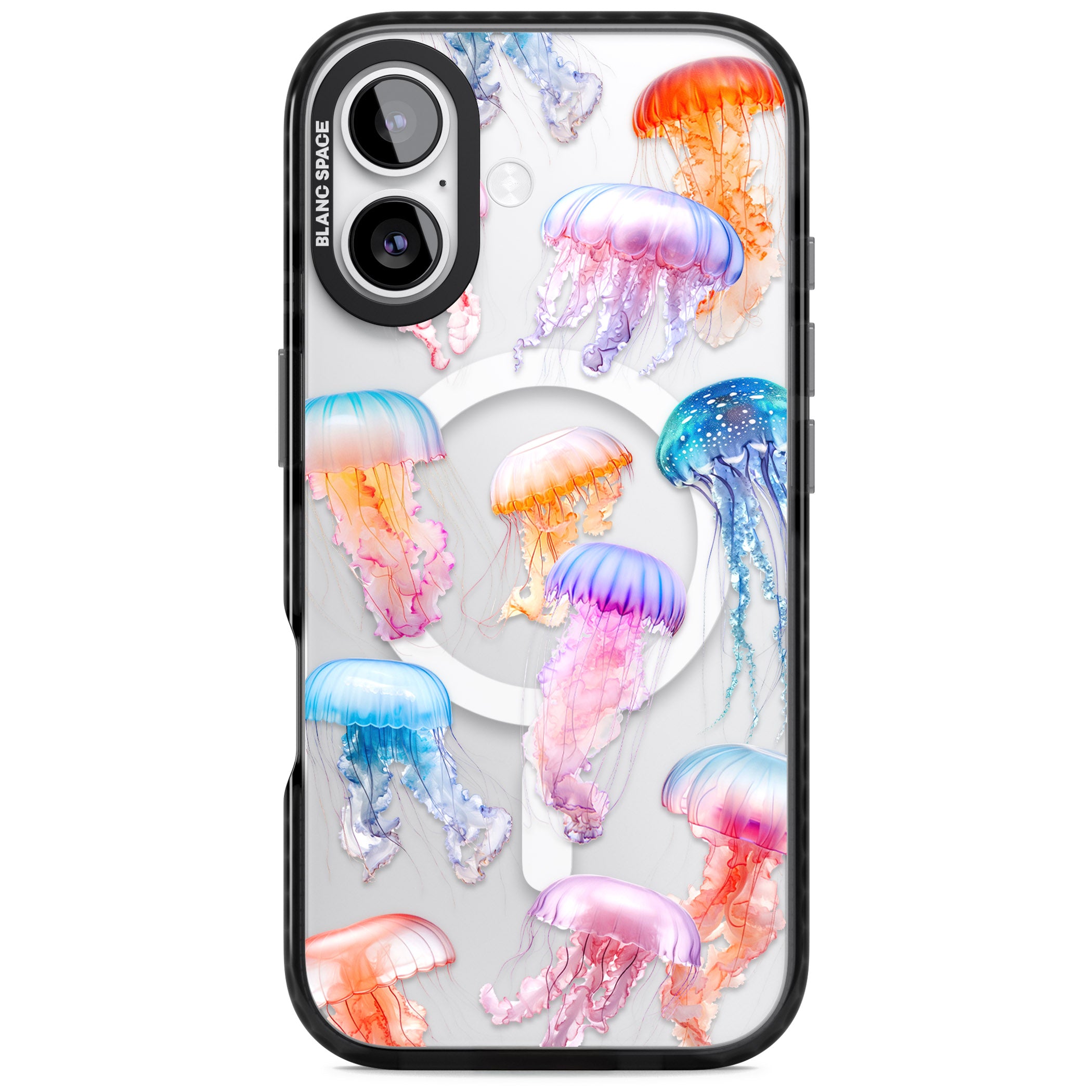 Vibrant Jellyfish iPhone 17 Impact Pro Black Phone Case