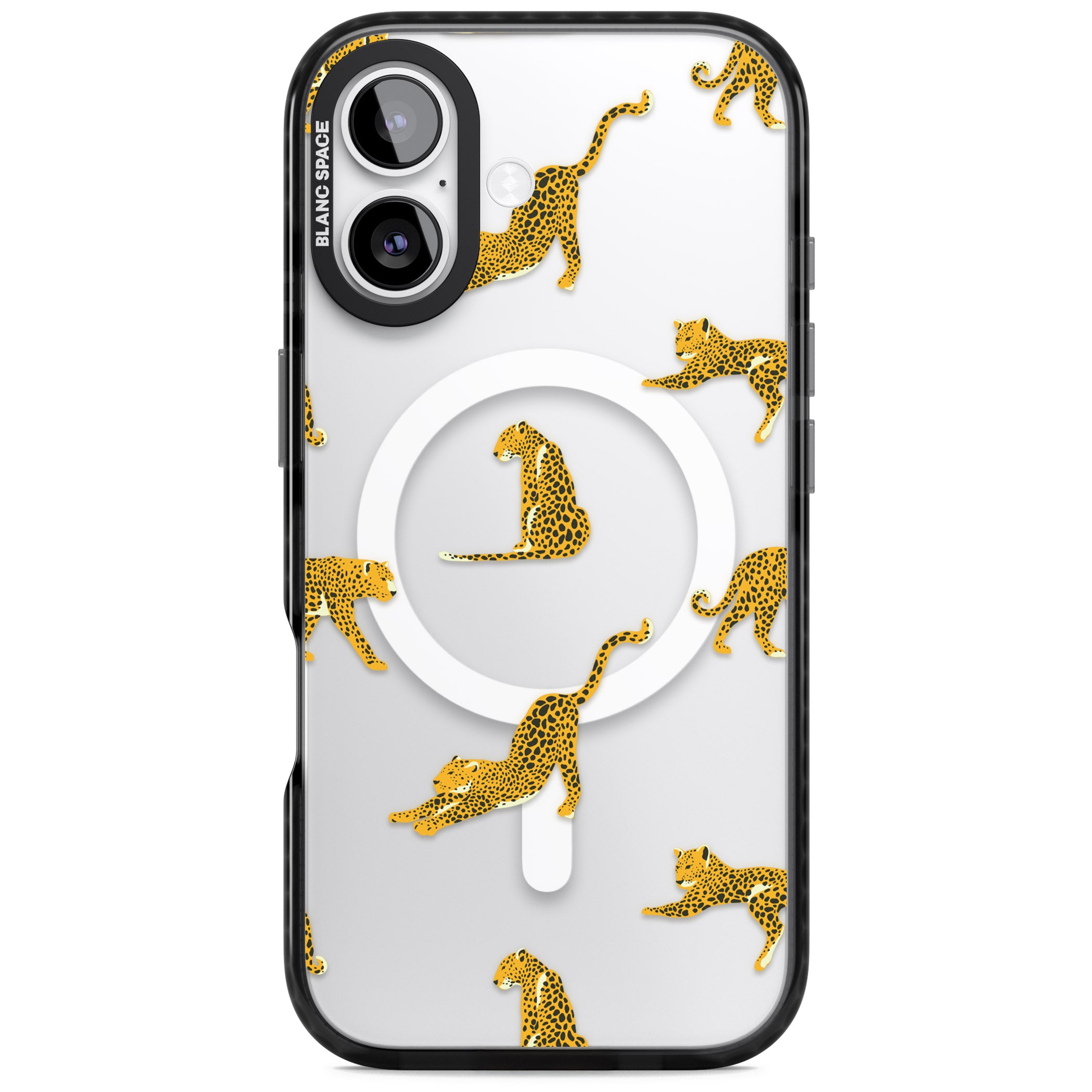 Leopard Spots iPhone 17 Impact Pro Black Phone Case