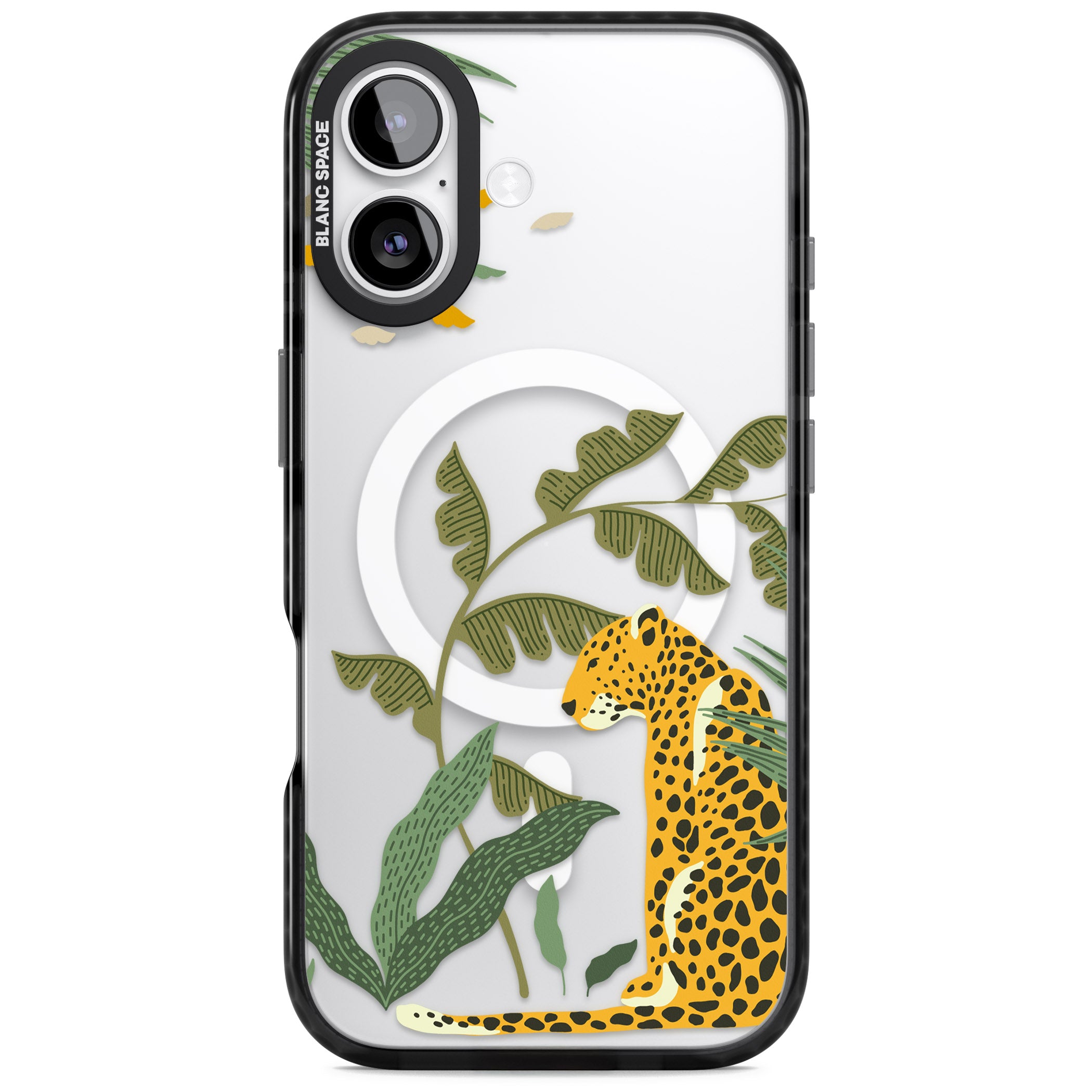 Large Jungle Cat Pattern iPhone 17 Impact Pro Black Phone Case
