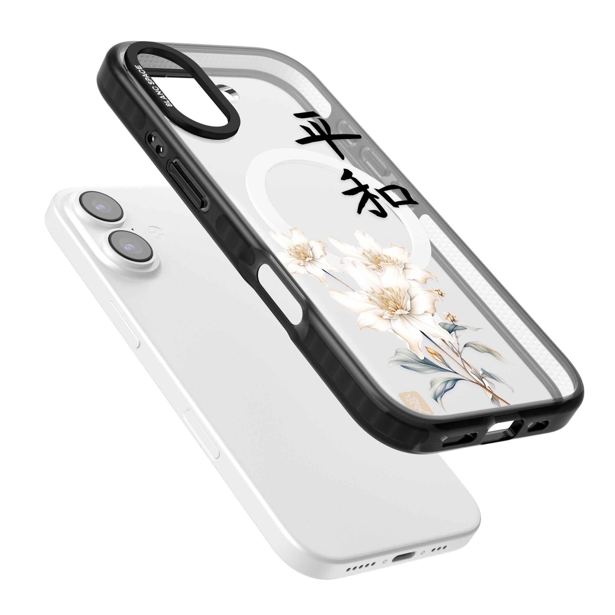 Peace And Flowers iPhone 17 Impact Pro Black Phone Case Colours