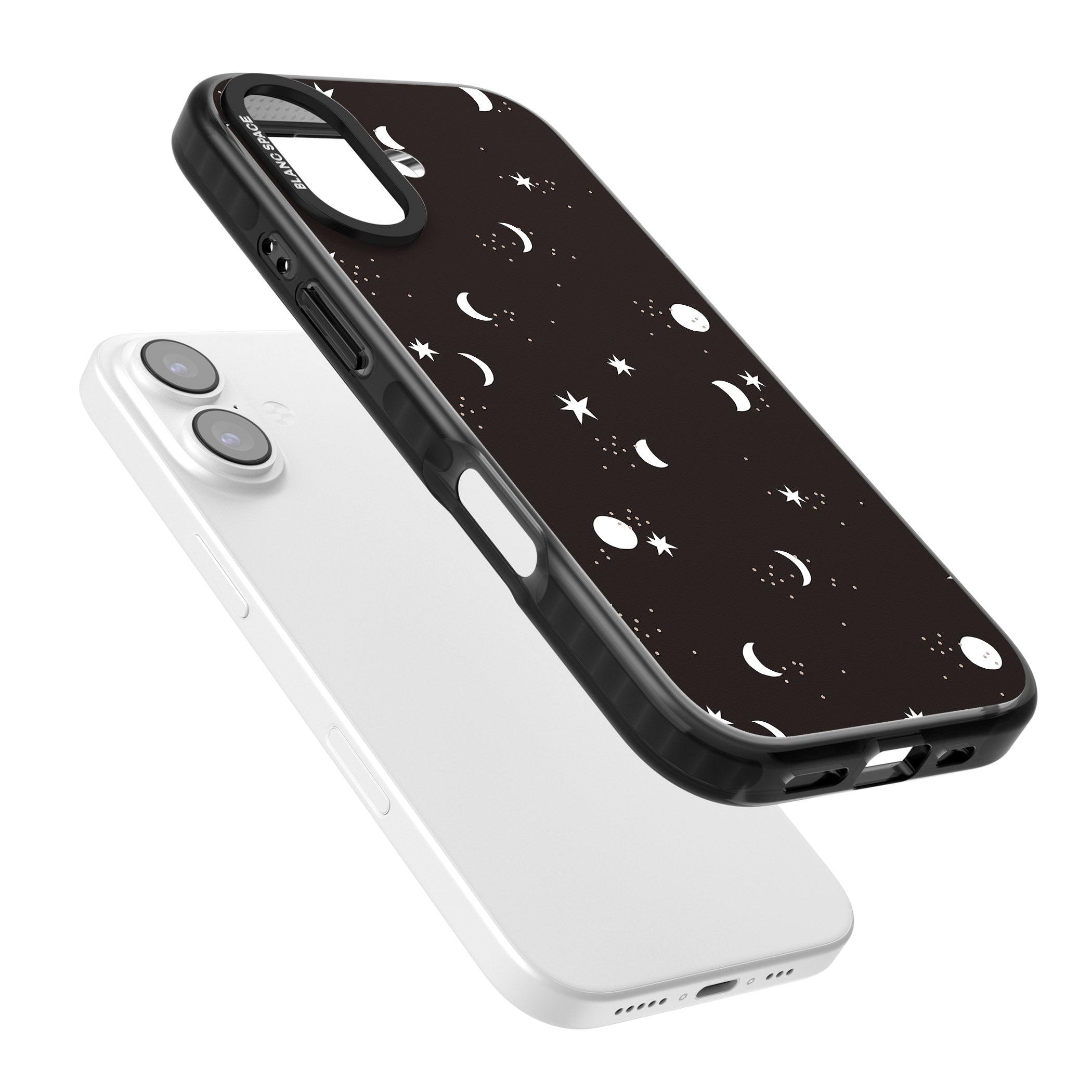 Funky Moons & Stars iPhone 17 Impact Pro Black Phone Case Colours