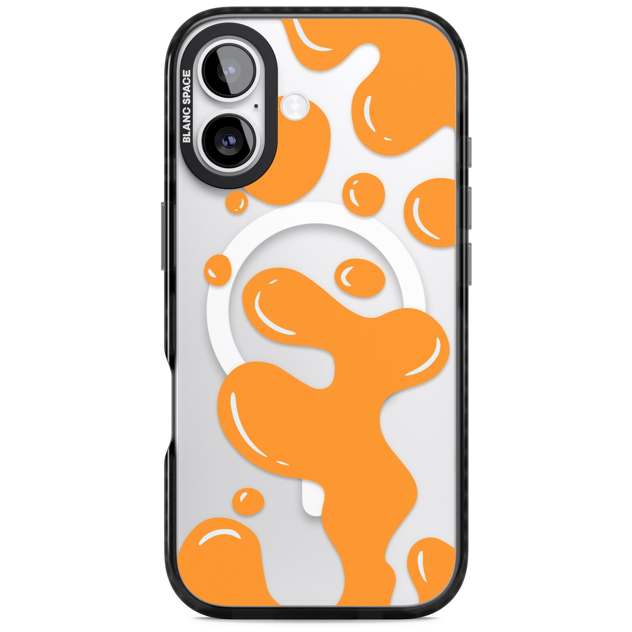 Orange Lava Lamp iPhone 17 Impact Pro Black Phone Case