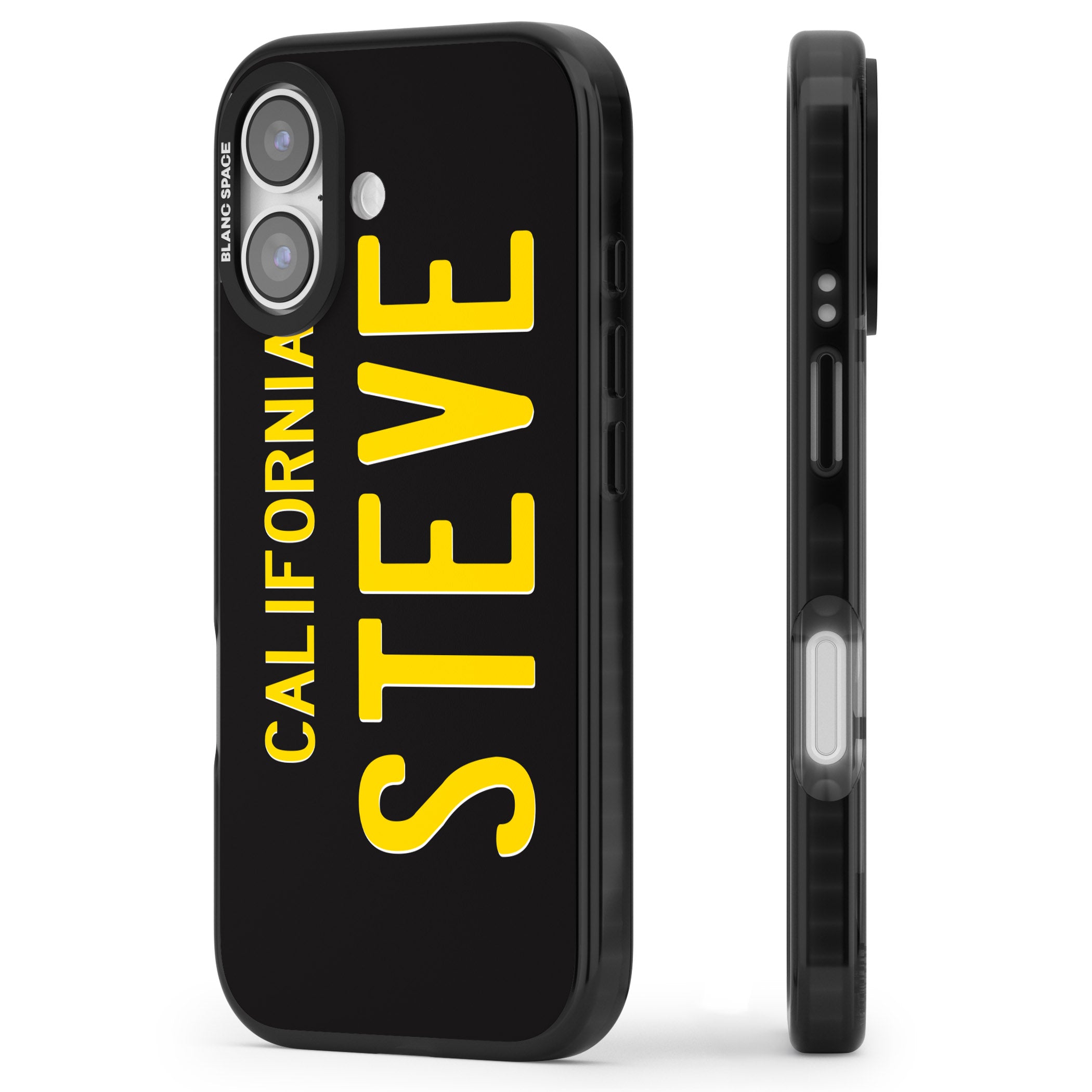 Personalised Vintage California License Plate iPhone 17 Impact Pro Black Phone Case Side Profile