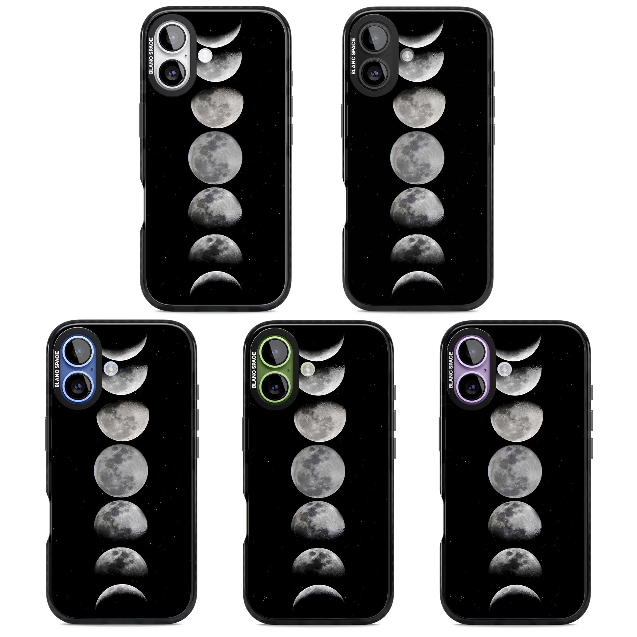 Phases Of The Moon iPhone 17 Impact Pro Black Phone Case APT Impact Protection