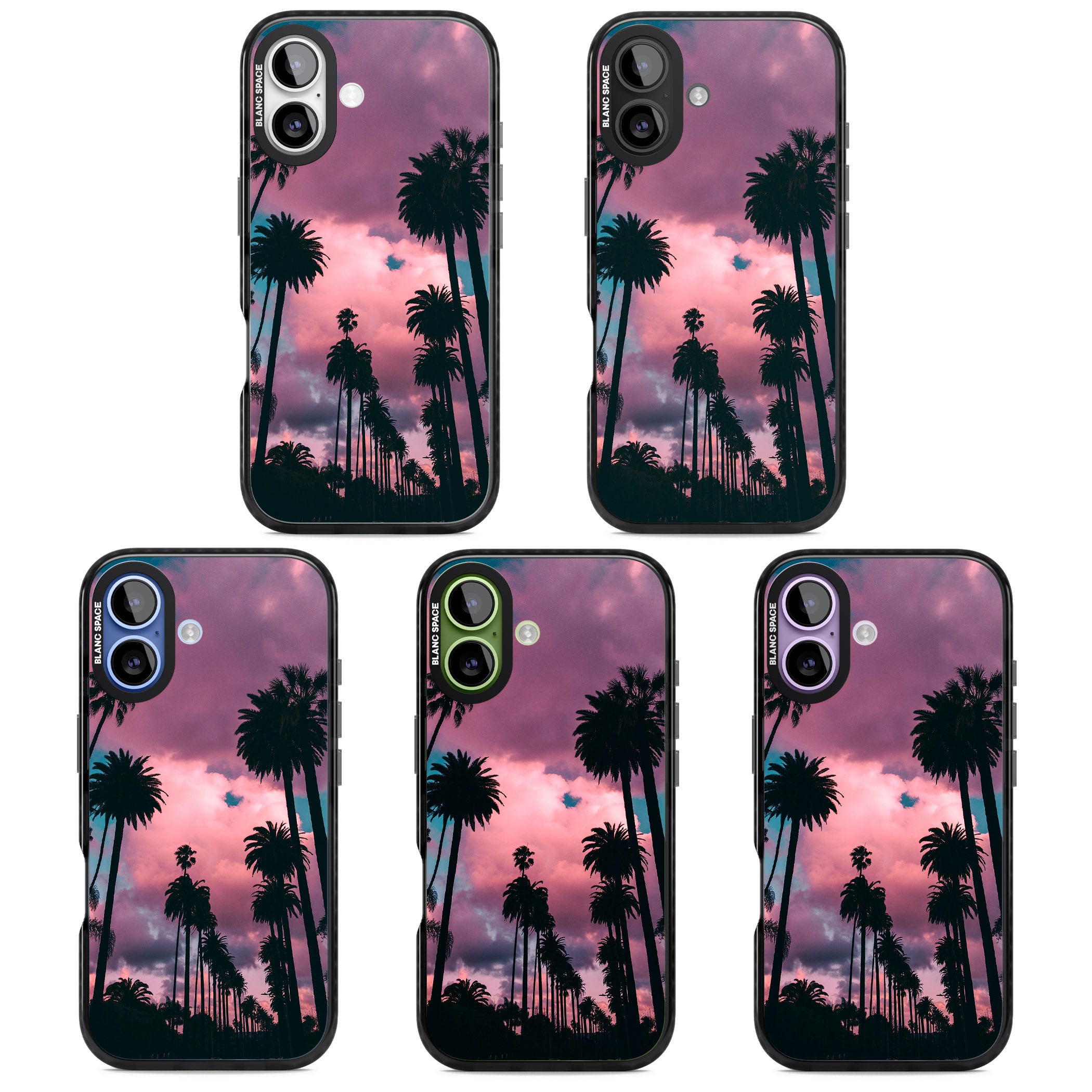 Sunset Palms iPhone 17 Impact Pro Black Phone Case APT Impact Protection