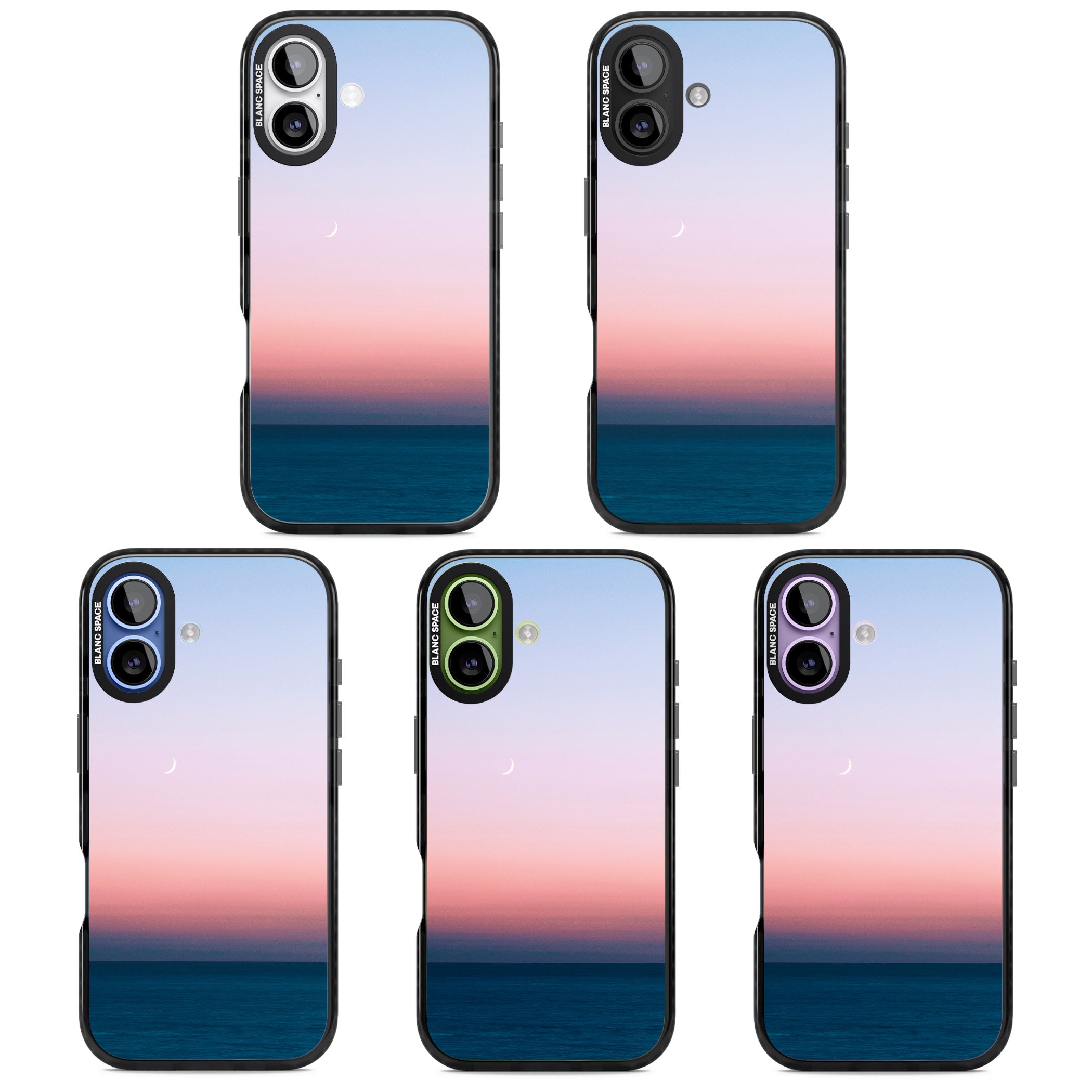 Pastel Ocean Sunset iPhone 17 Impact Pro Black Phone Case APT Impact Protection