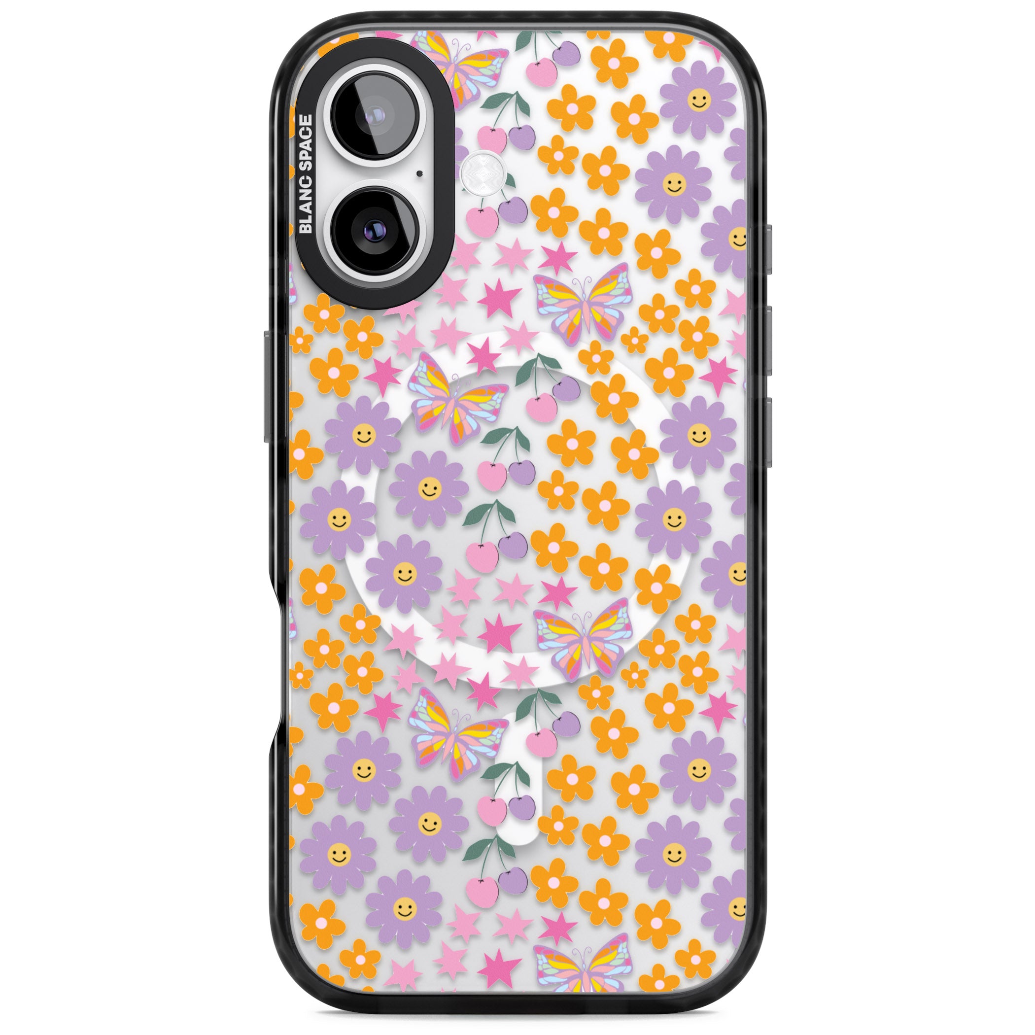 Botanical Bombardment iPhone 17 Impact Pro Black Phone Case