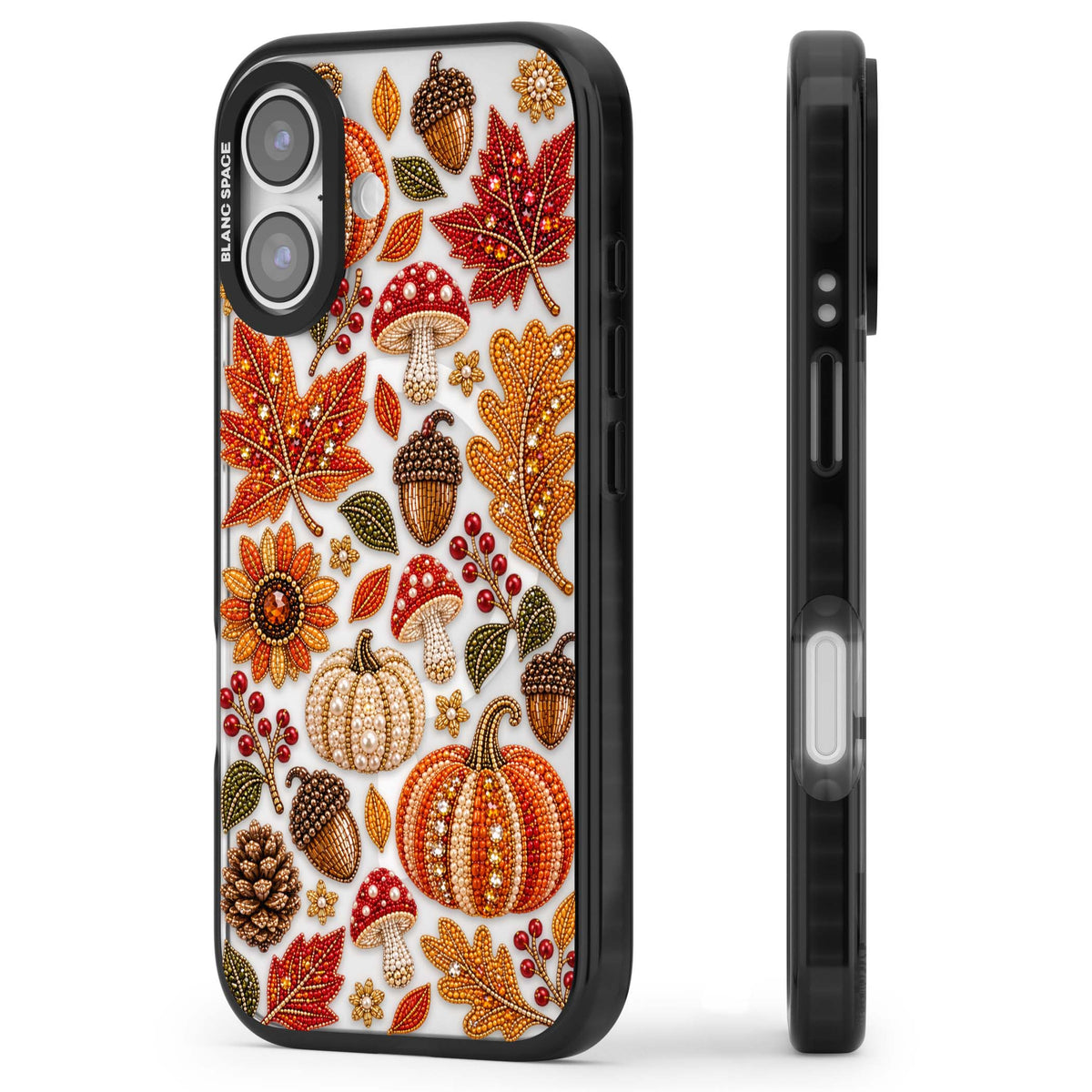 Beaded Autumn iPhone case | Black Impact Magsafe case for iPhone 17