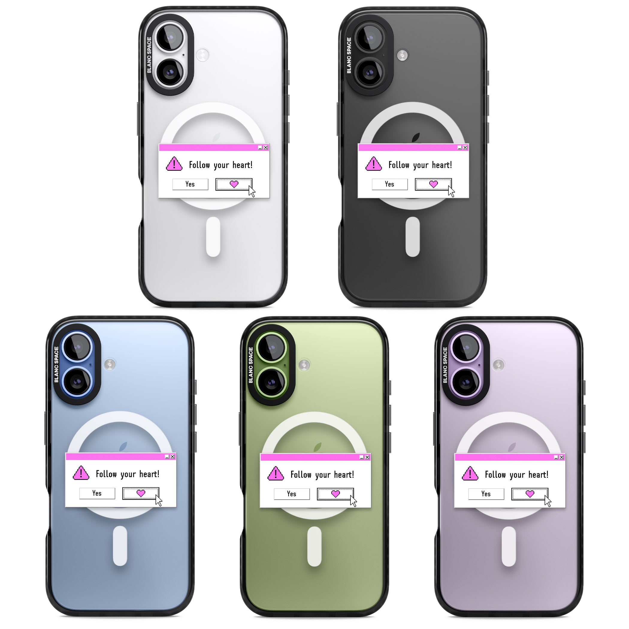 Follow Your Heart.Exe iPhone 17 Impact Pro Black Phone Case APT Impact Protection