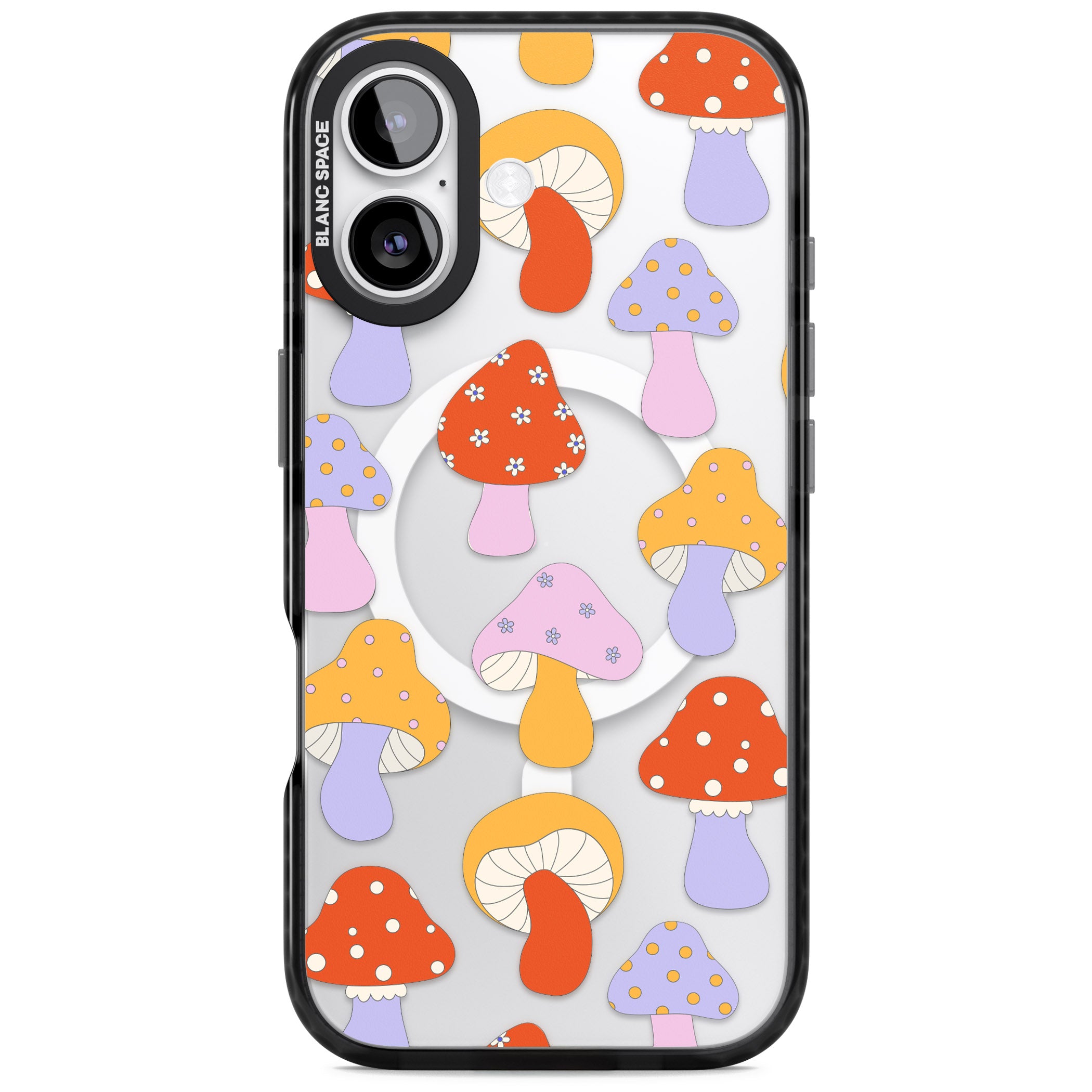 Happy Shrooms iPhone 17 Impact Pro Black Phone Case